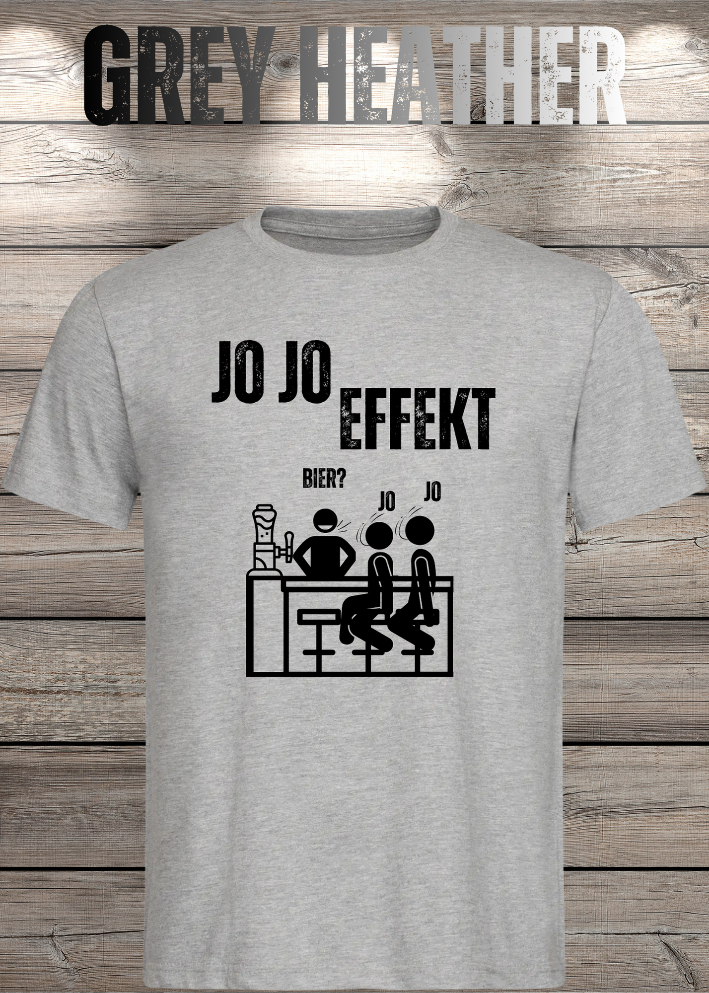JO JO Effekt T-Shirt – Lustiges Biertrinker Shirt für Männer – Perfektes Geschenk