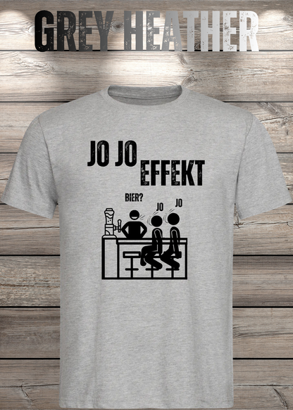 Jo Jo Effekt T-Shirt in Grey Heather.