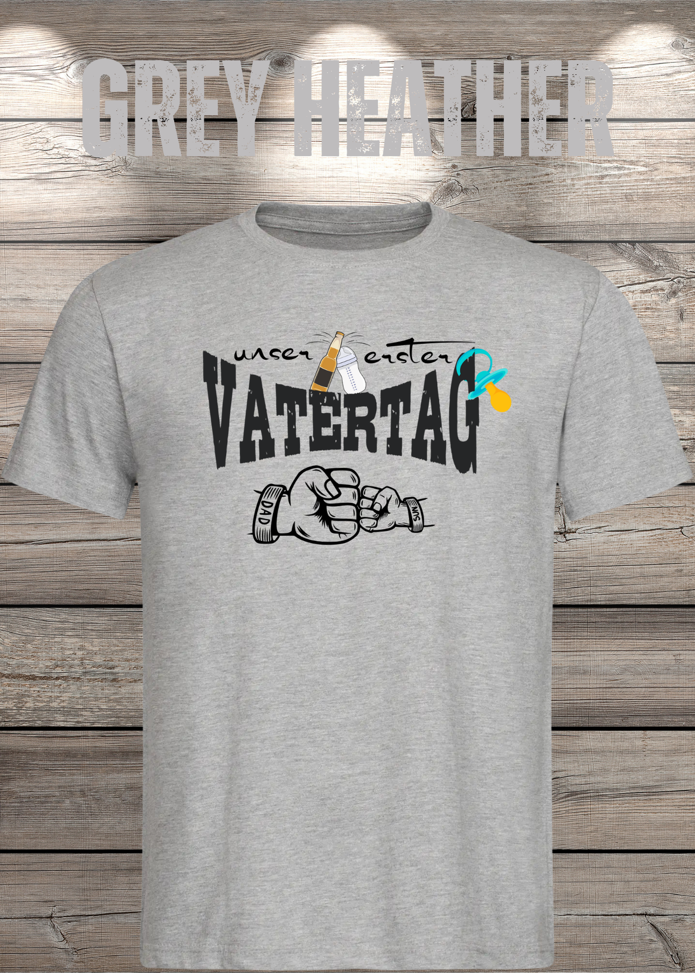 Herren T-Shirt für Papas mit Jungs Unser erster Vatertag Partnerschirt Vater Sohn T-Shirt Geschenkidee Witziges Papa T-Shirt