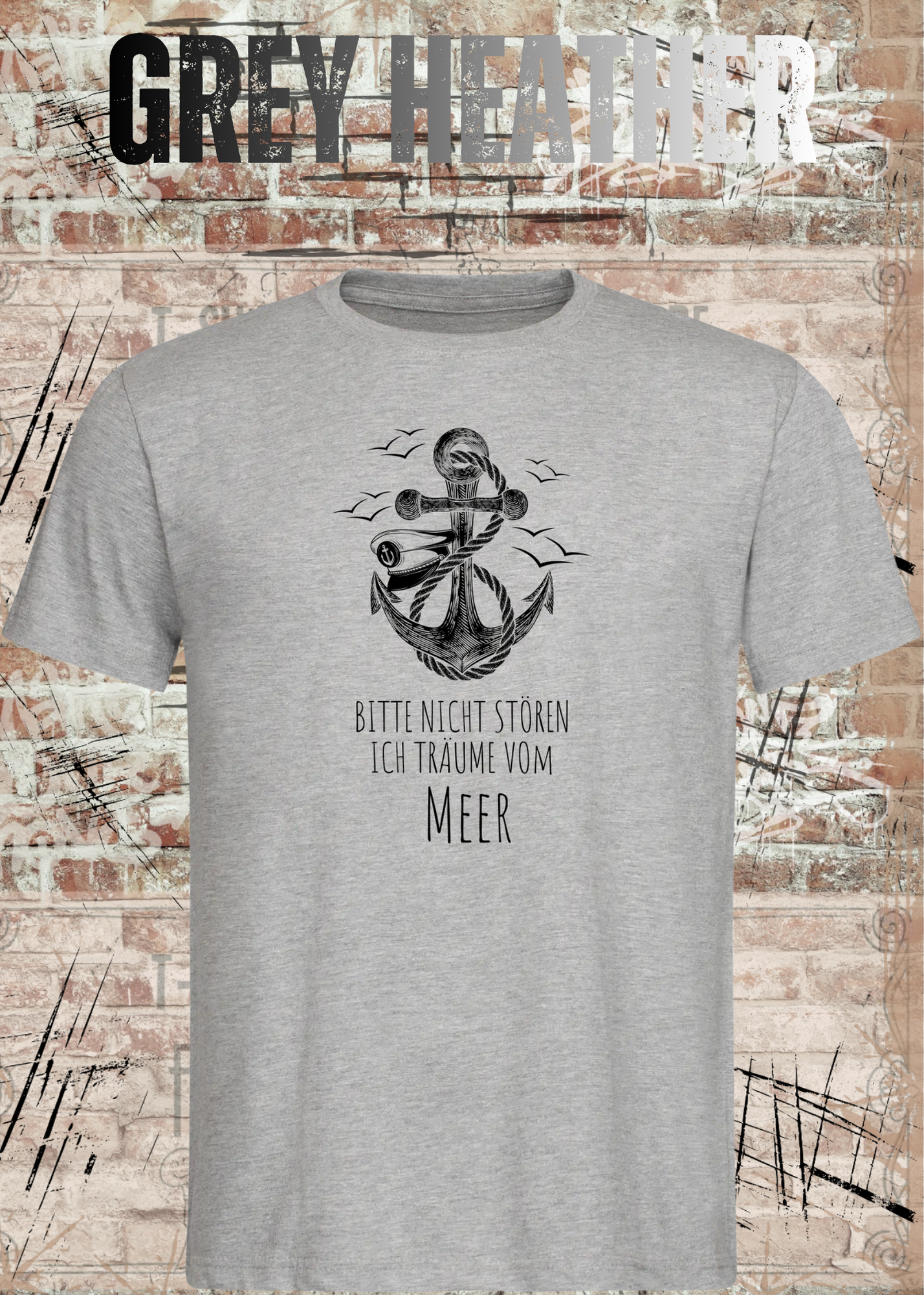 Rockiges Anker T-Shirt Herren & Damen – Bitte nicht stören ich träume vom Meer – Maritime Vintage Shirt