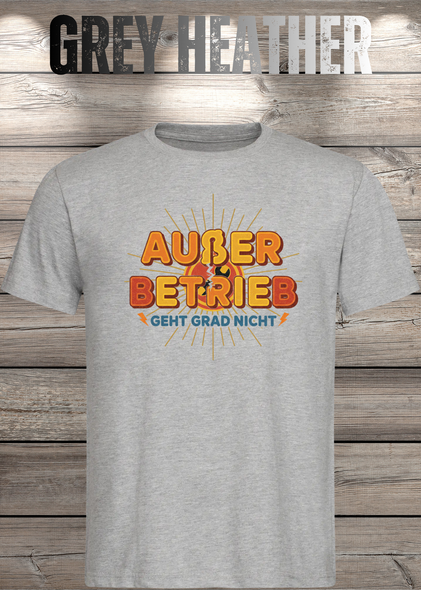 T-Shirt 'Außer Betrieb' - Witziges Spruch-Shirt für Ruhesuchende