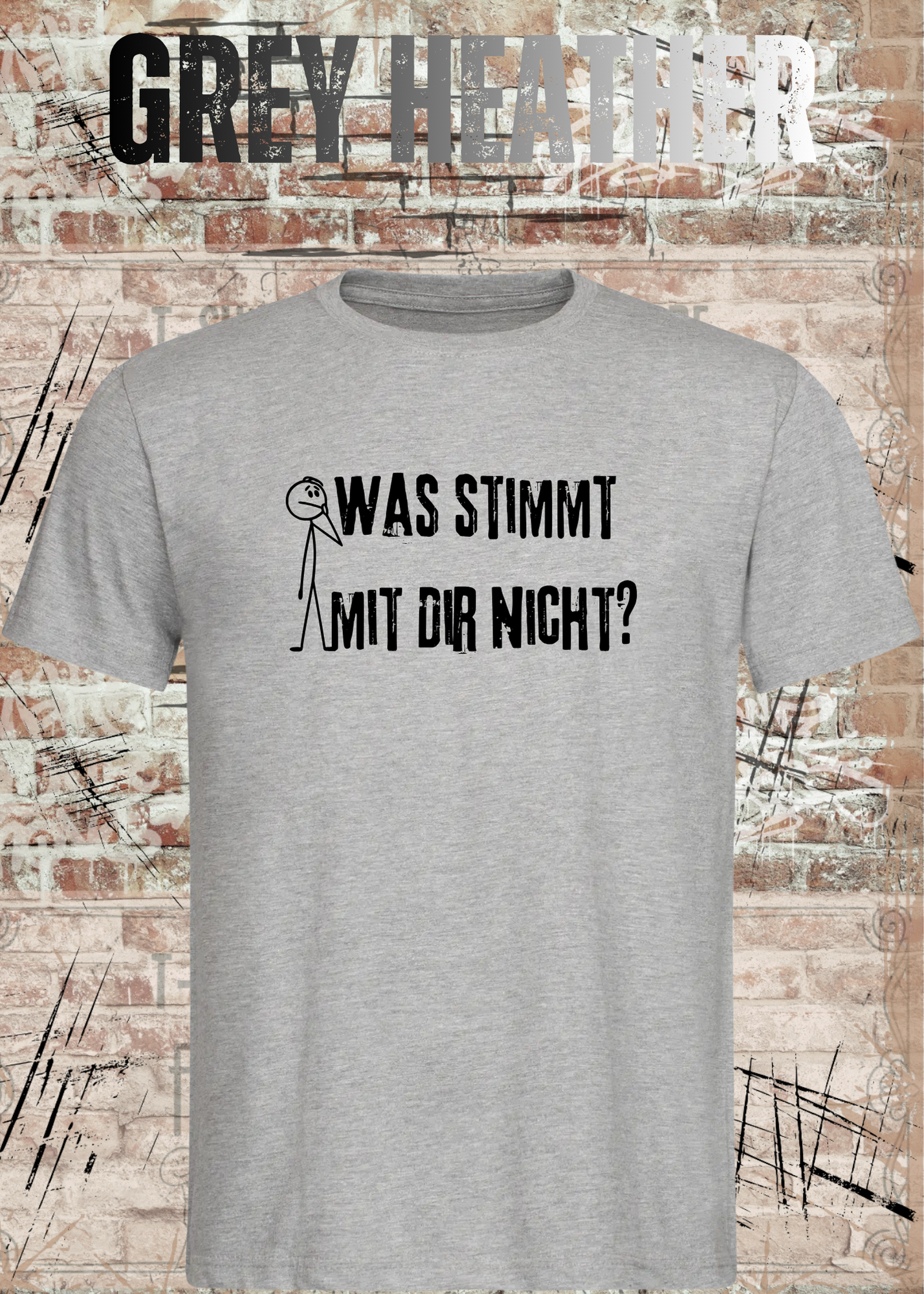 Was stimmt mit dir nicht T-Shirt – Lustiger Spruch Statement Shirt Geschenk