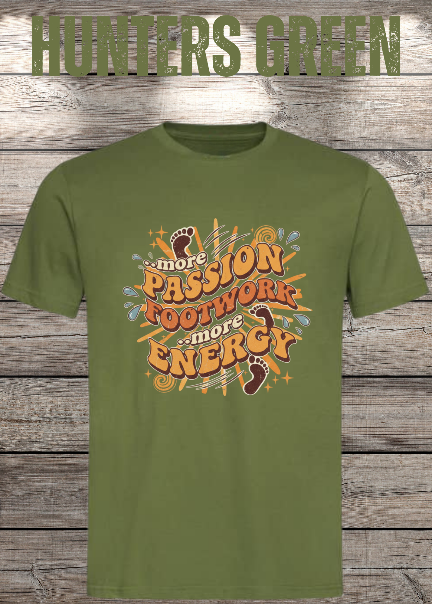 More Passion Footwork Energy T-Shirt - Retro 70s Unisex Design