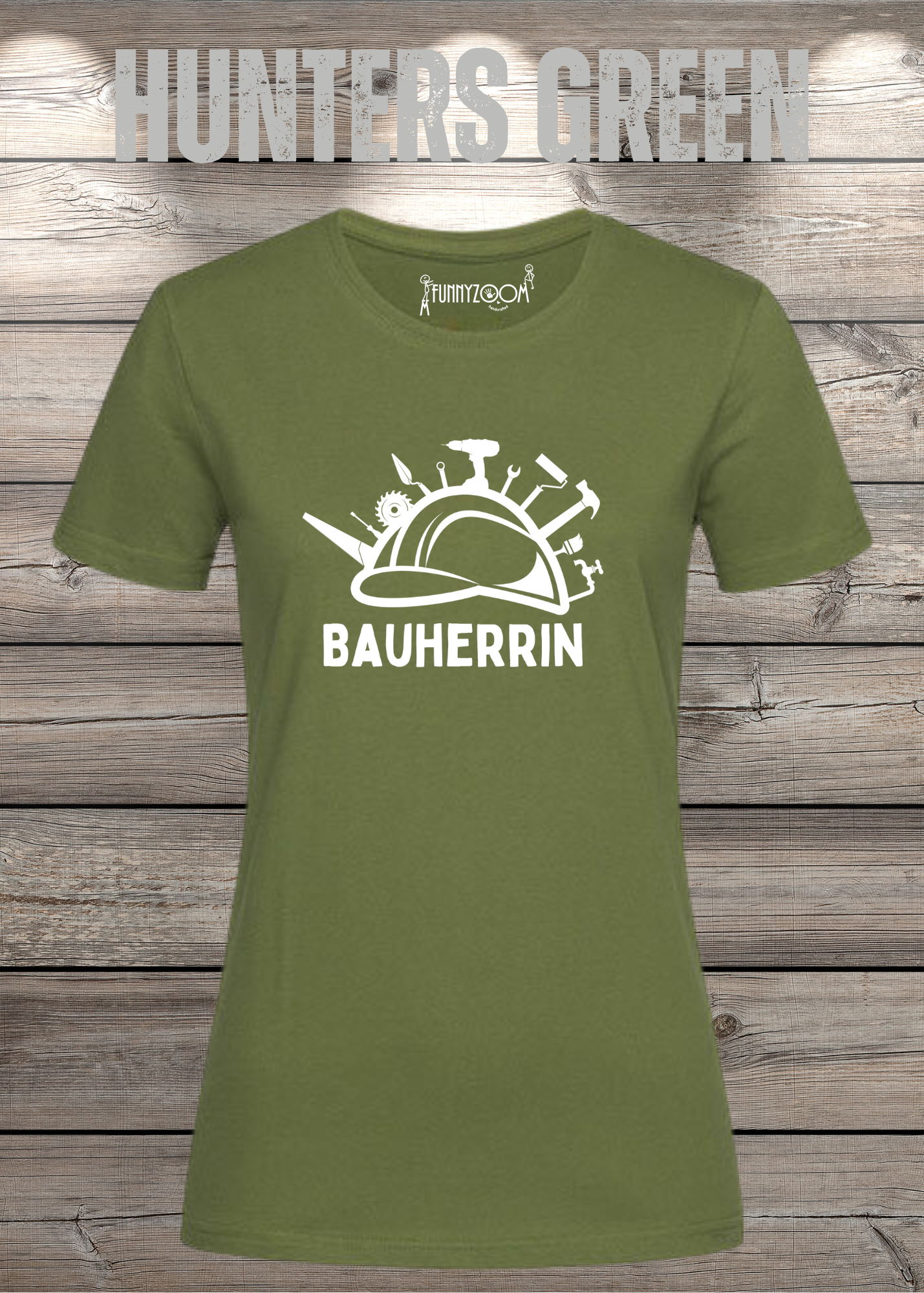 Damen T-Shirt Bauherrin Geschenkidee für Hausbesitzerin Witziges T-Shirt mit Spruch Lustiges Freizeit T-Shirt Haus bauen