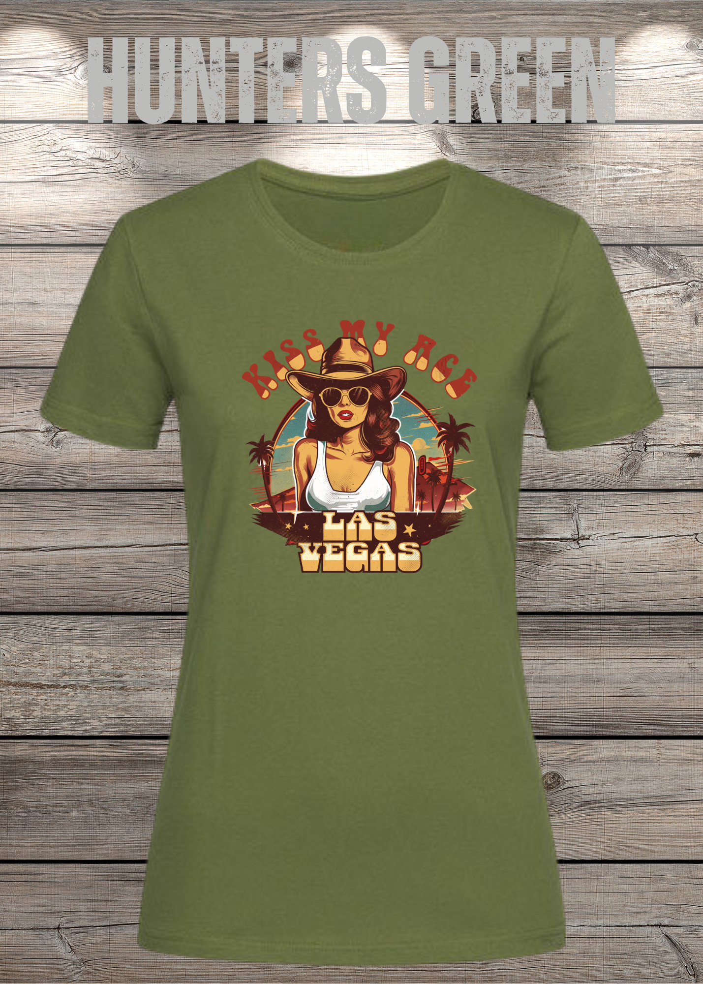 Kiss my Ace - Las Vegas Damen T-Shirt mit Spruch