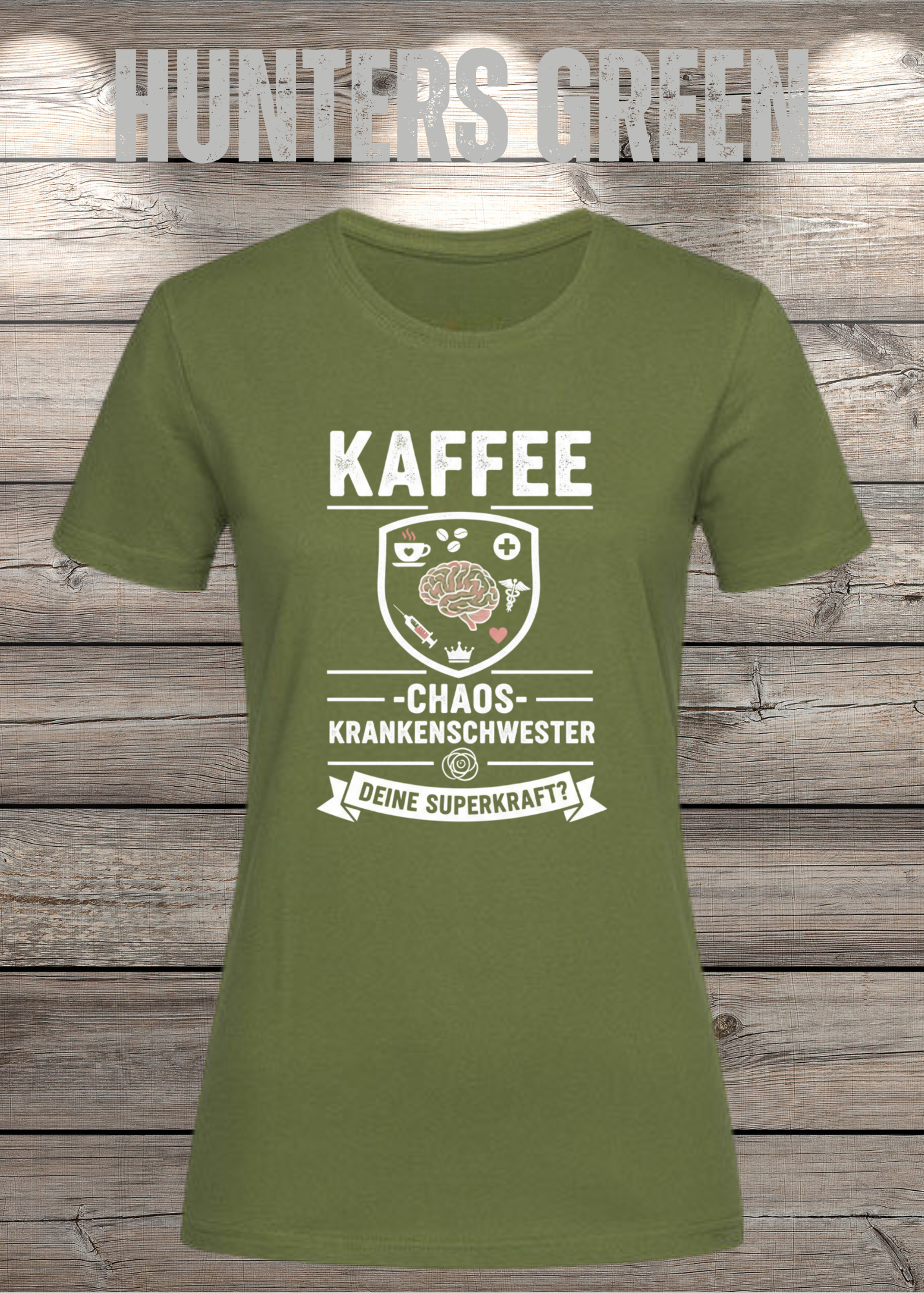 Krankenschwester T-Shirt - Kaffee Chaos Superkraft - Lustiges Geschenk