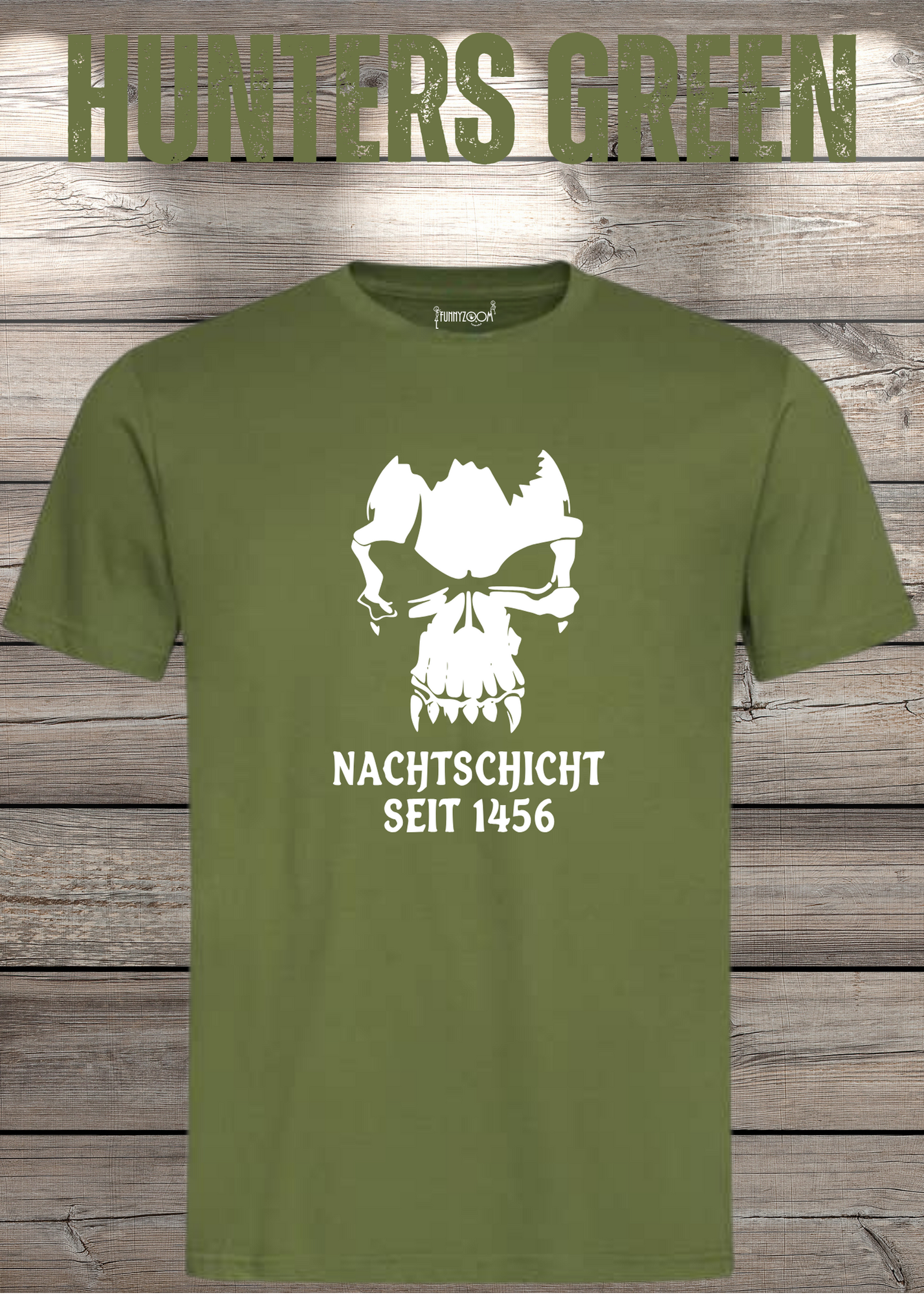 Gothic T-Shirt Skull Totenkopf Vampir Nachtschicht seit 1456 – Unisex Geschenkidee