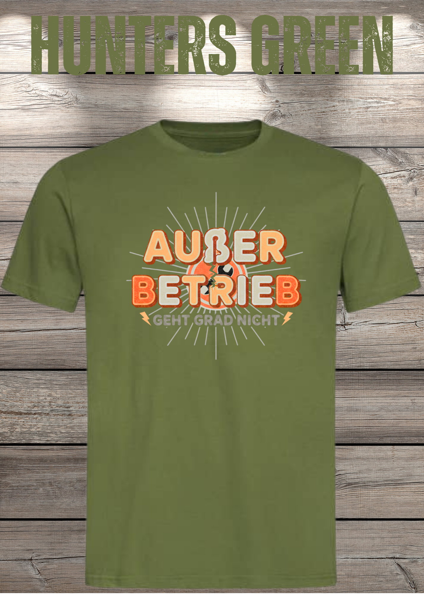 T-Shirt 'Außer Betrieb' - Witziges Spruch-Shirt für Ruhesuchende
