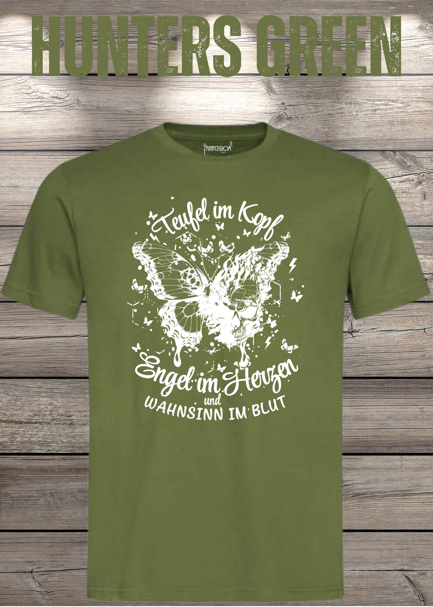 T-Shirt Teufel im Kopf Engel im Herzen Witziges T-Shirt mit Spruch Geschenkidee Unisex