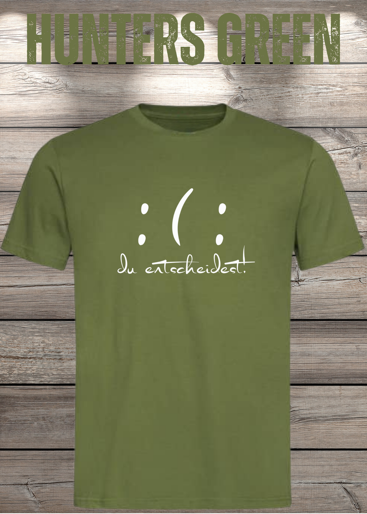 T-Shirt 'Du entscheidest' - Witziges Spruch-Shirt mit gutem & bösem Smiley
