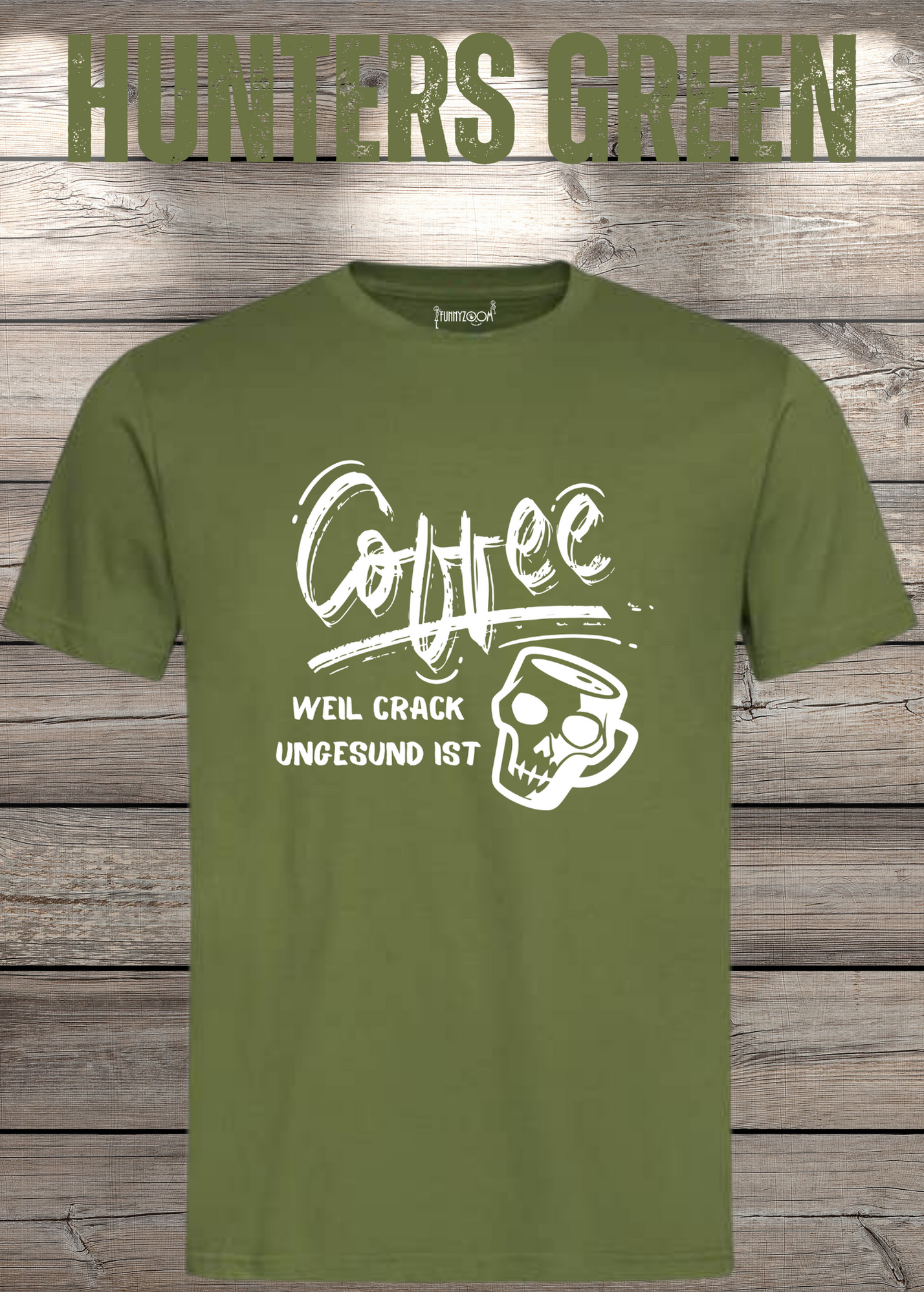 T-Shirt Coffee weil Crack ungesund ist Lustige Kaffee Sprüche Geschenkidee Geburtstag viele Farben Unisex