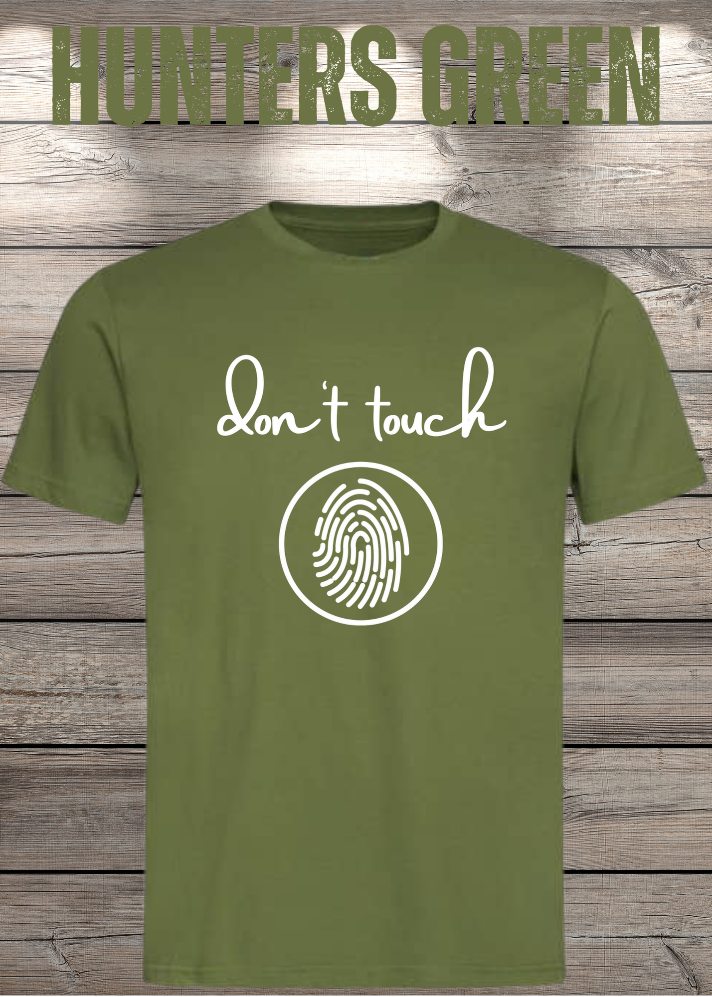 T-Shirt 'Don't touch Fingerprint' - Witziges Spruch-Shirt für Grenzensetzer