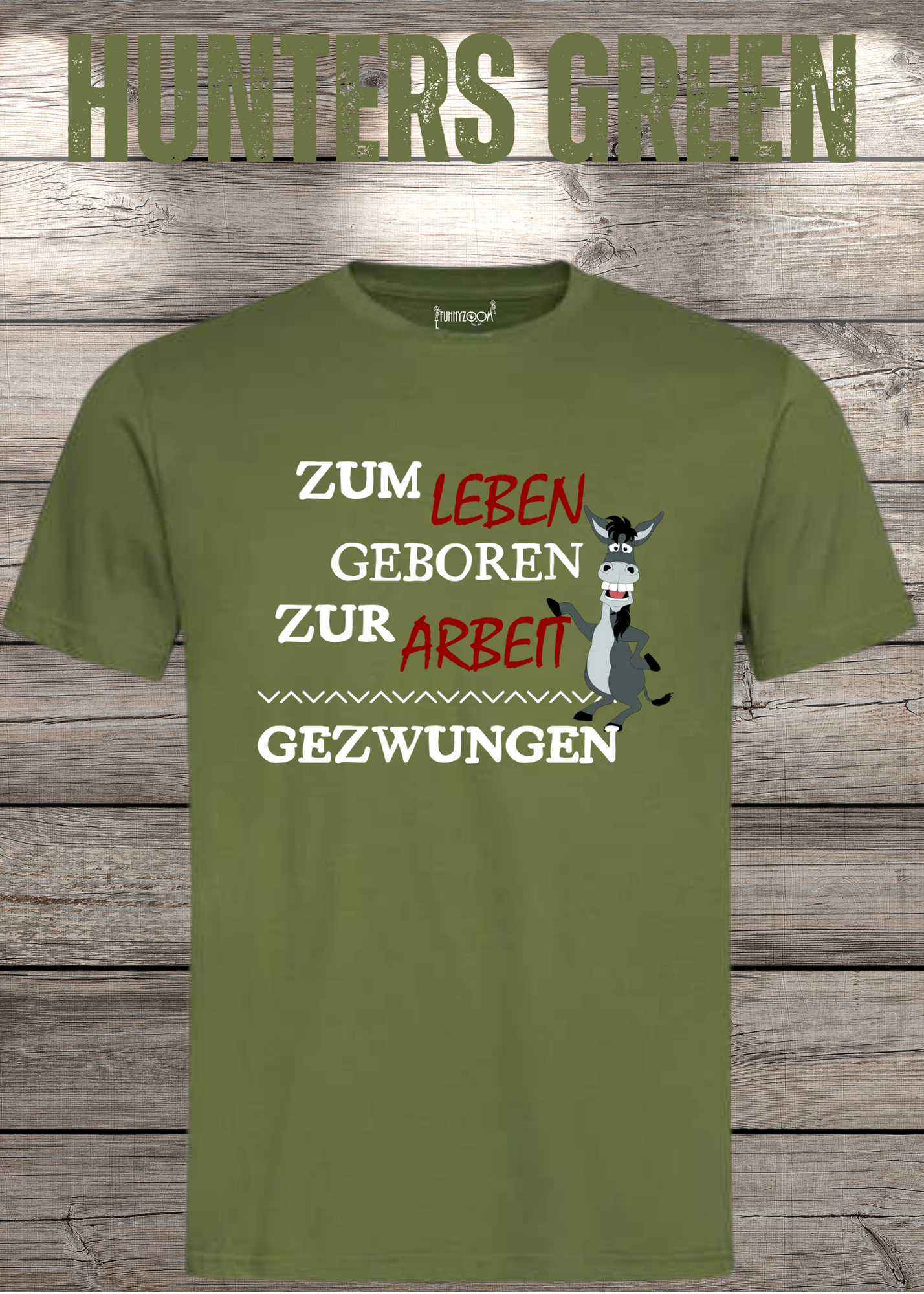 T-Shirt 'Zum Leben geboren zur Arbeit gezwungen' - Witziges Geschenk Unisex