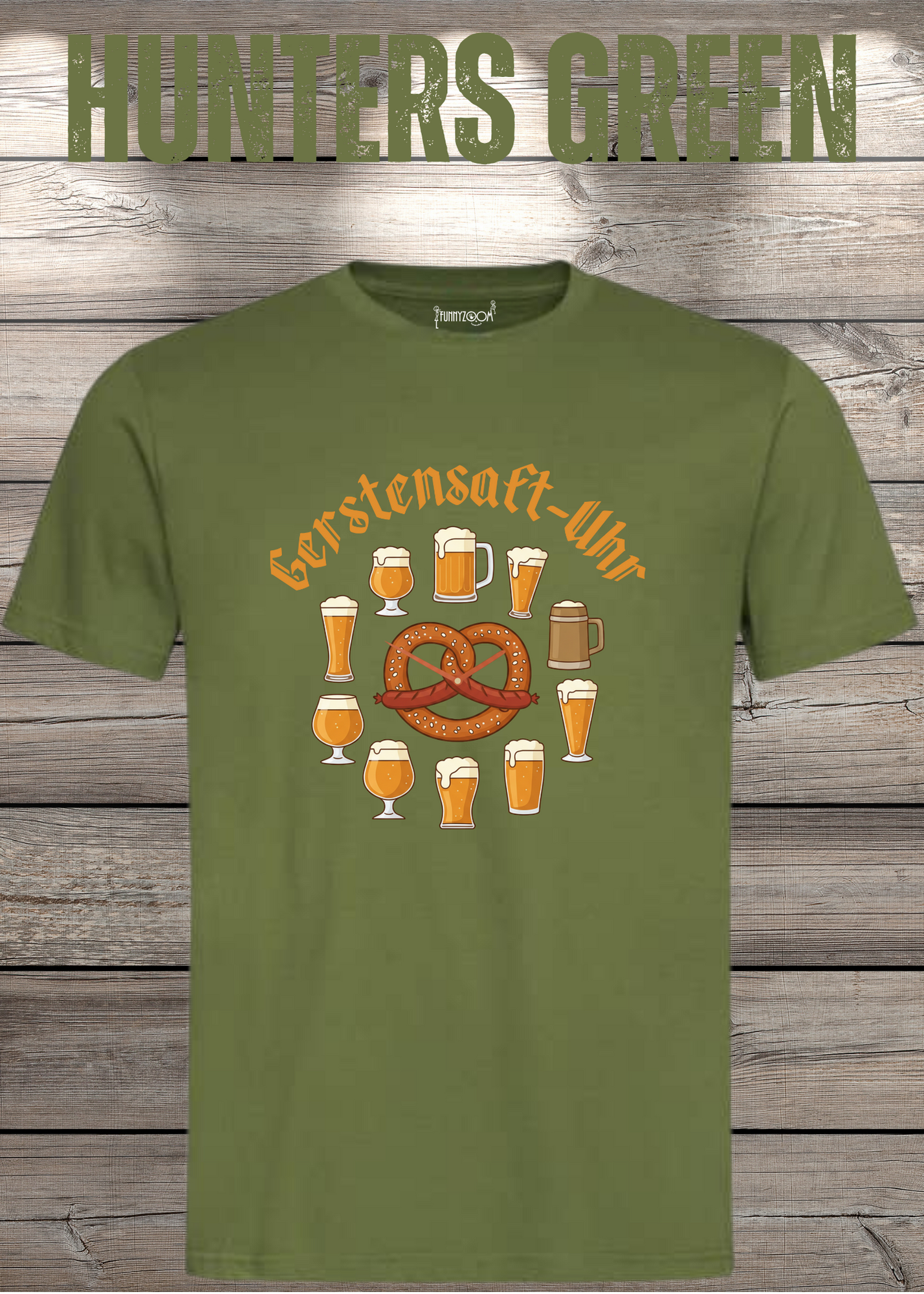 T-Shirt Gerstensaft Uhr Bieruhr Geschenkidee T-Shirt Freizeit T-Shirt Unisex in vielen Farben und Größen