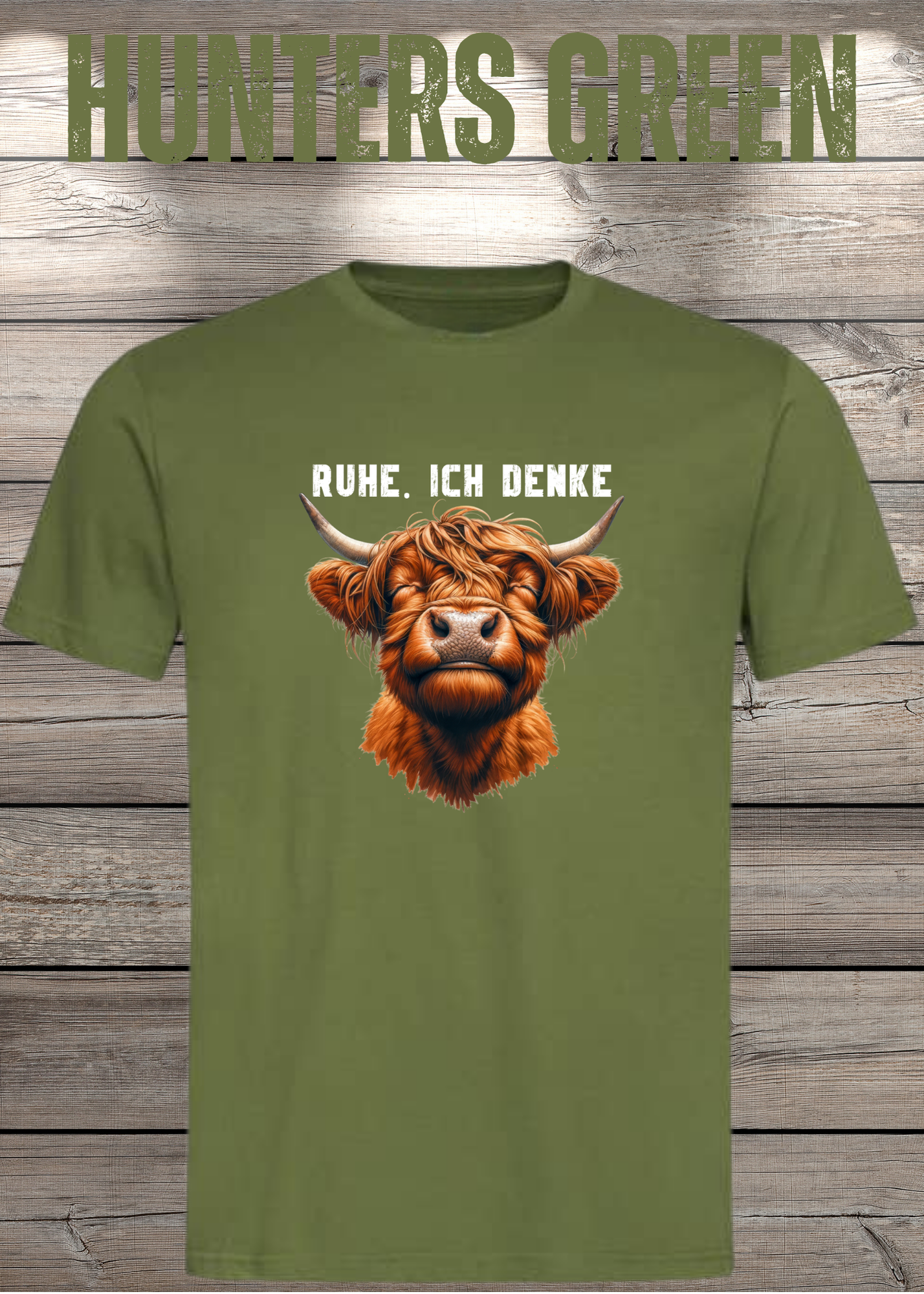 Highland Kuh Unisex T-Shirt - Ruhe! Ich denke...