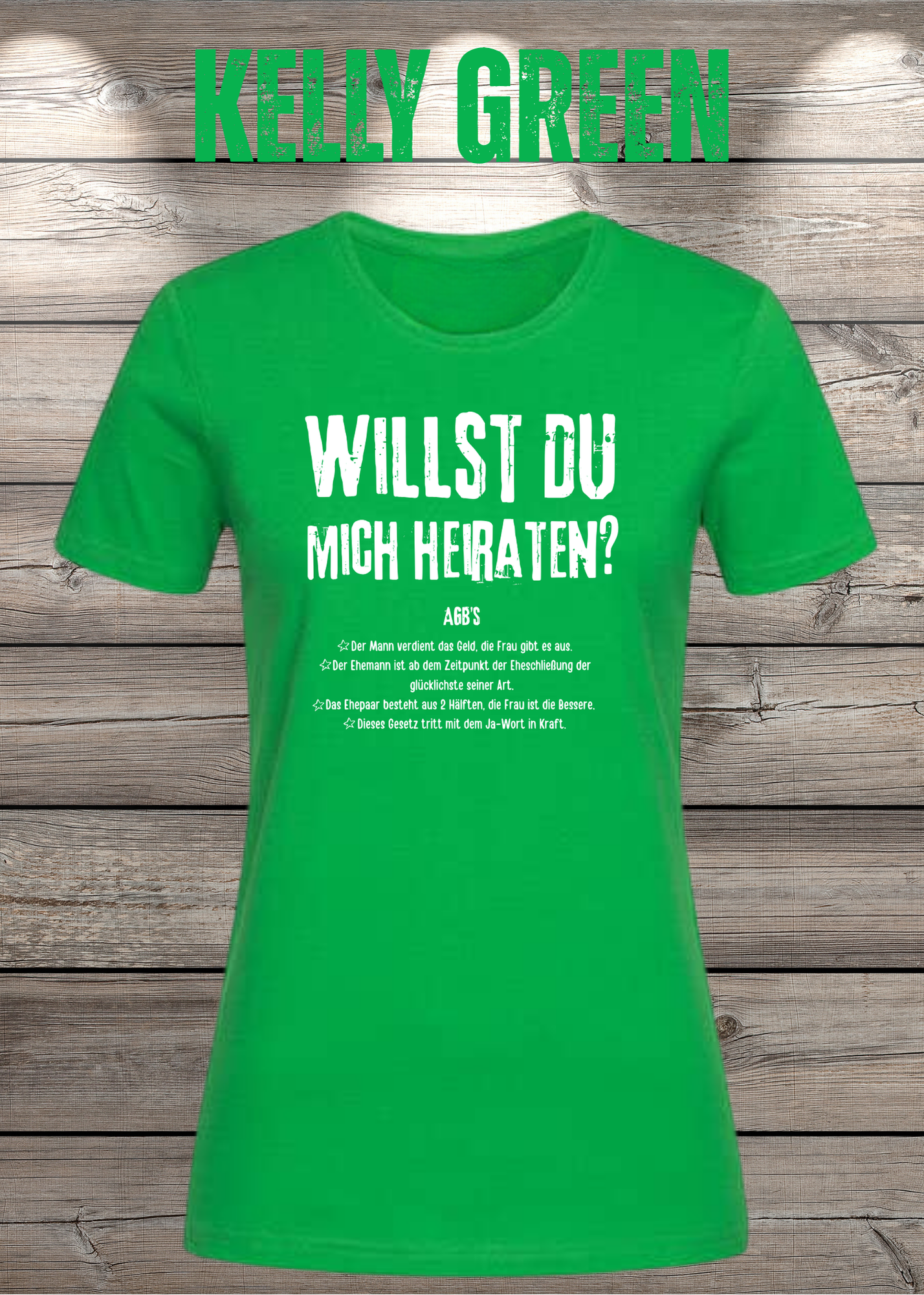 Willst Du mich heiraten? Damen T-Shirt – Lustiges Romantik Shirt | Geschenk für Freundin | Statement Shirt