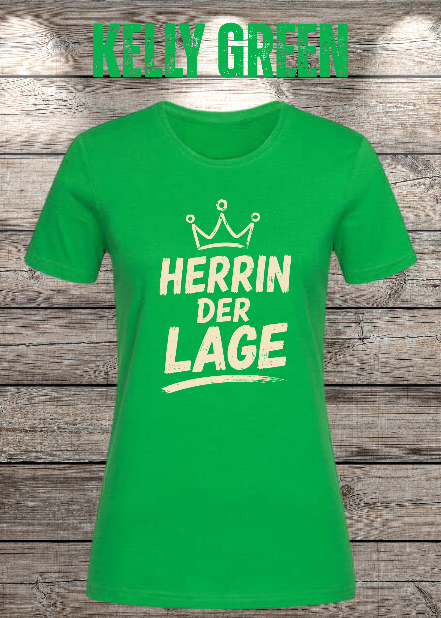 Herrin der Lage – Lustiges Damen T-Shirt mit Krone