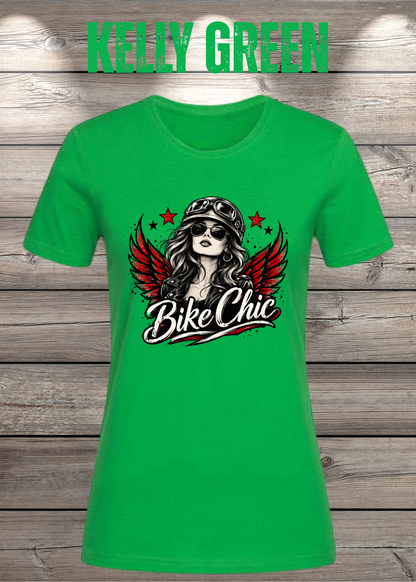 Bike Chic – Damen Biker T-Shirt | Rockiges Motorrad Shirt