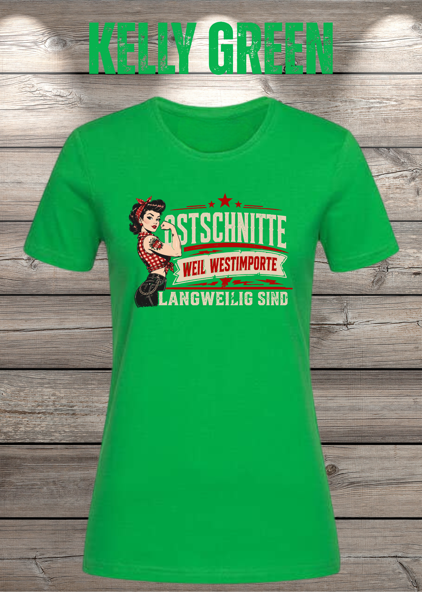 Ostschnitte Damen T-Shirt – Weil Westimporte langweilig sind