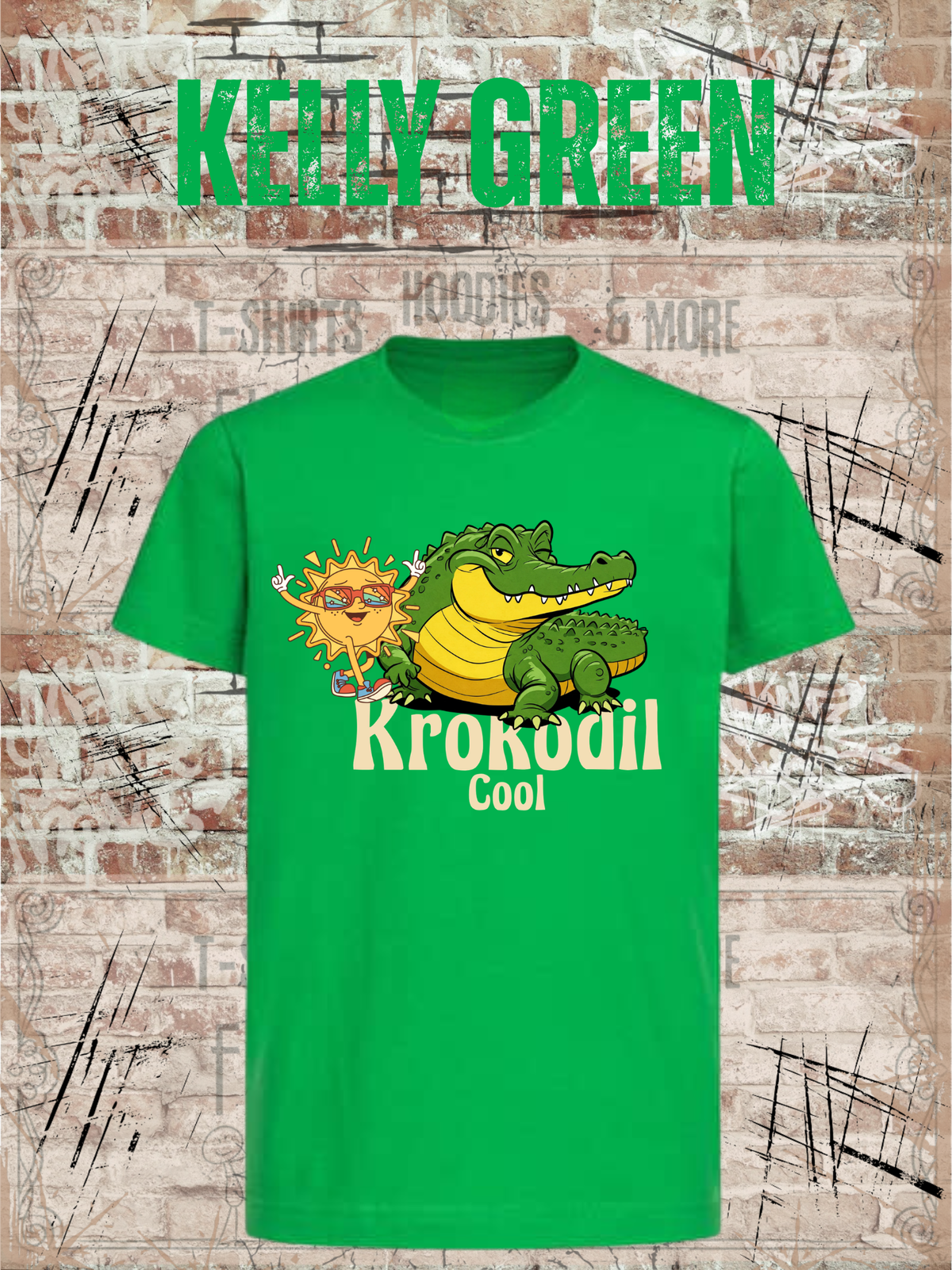 Krokodil Cool – Kinder T-Shirt für Jungen & Mädchen