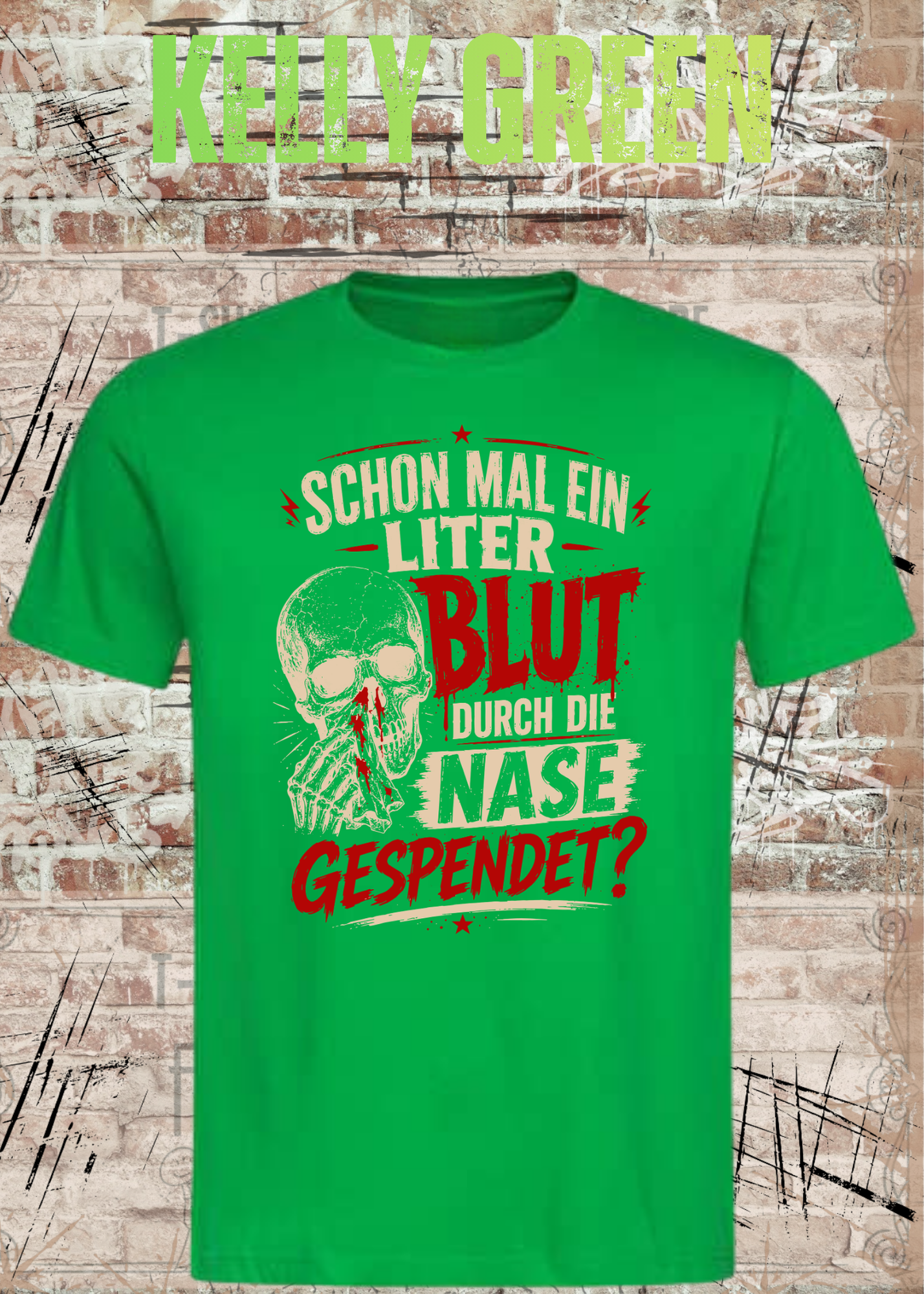 Schon mal ein Liter Blut durch die Nase gespendet? – Lustiges Vintage Unisex T-Shirt