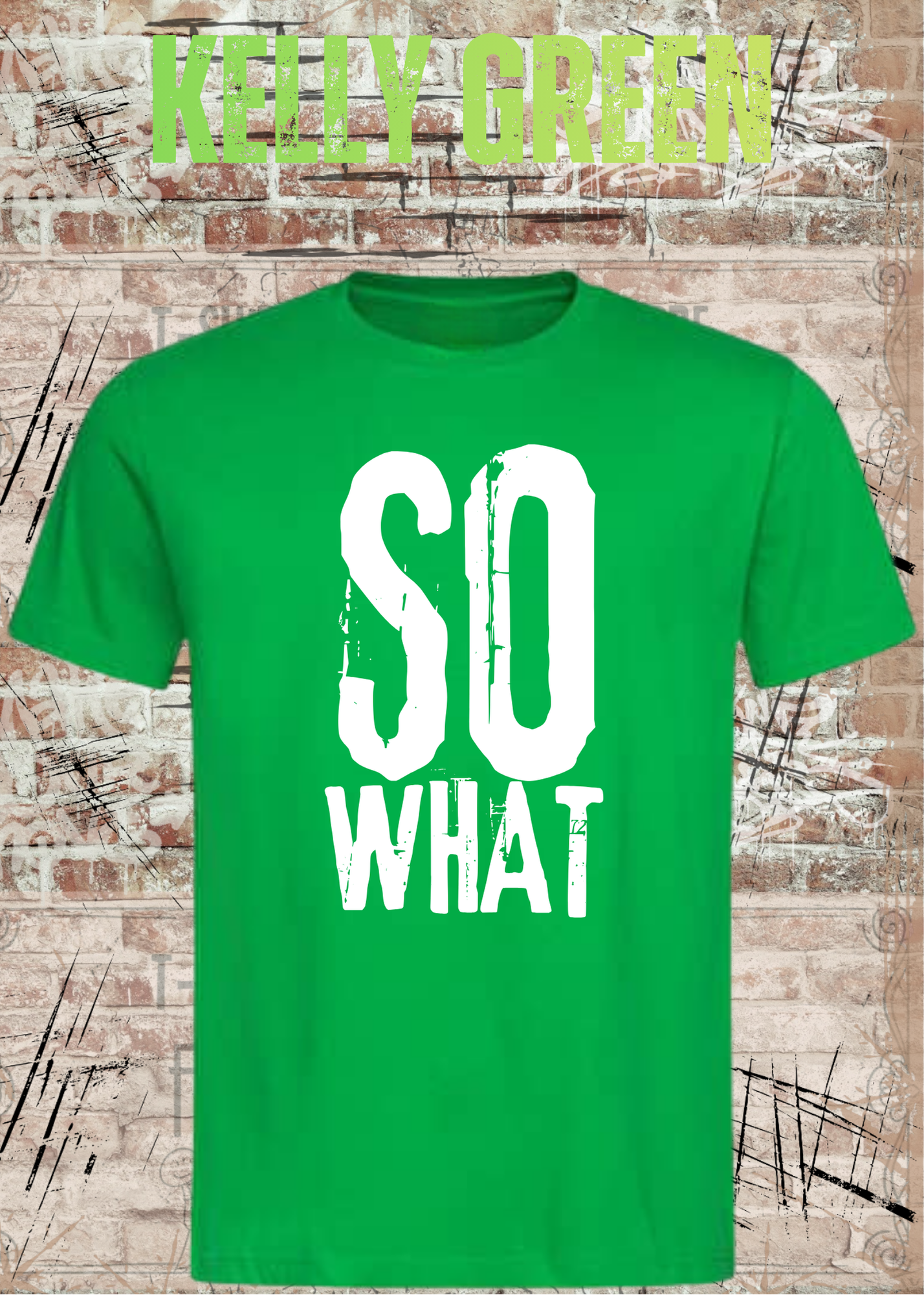 SO WHAT T-Shirt Herren & Damen – Rockiges Vintage Statement Shirt – Urban Streetwear Unisex