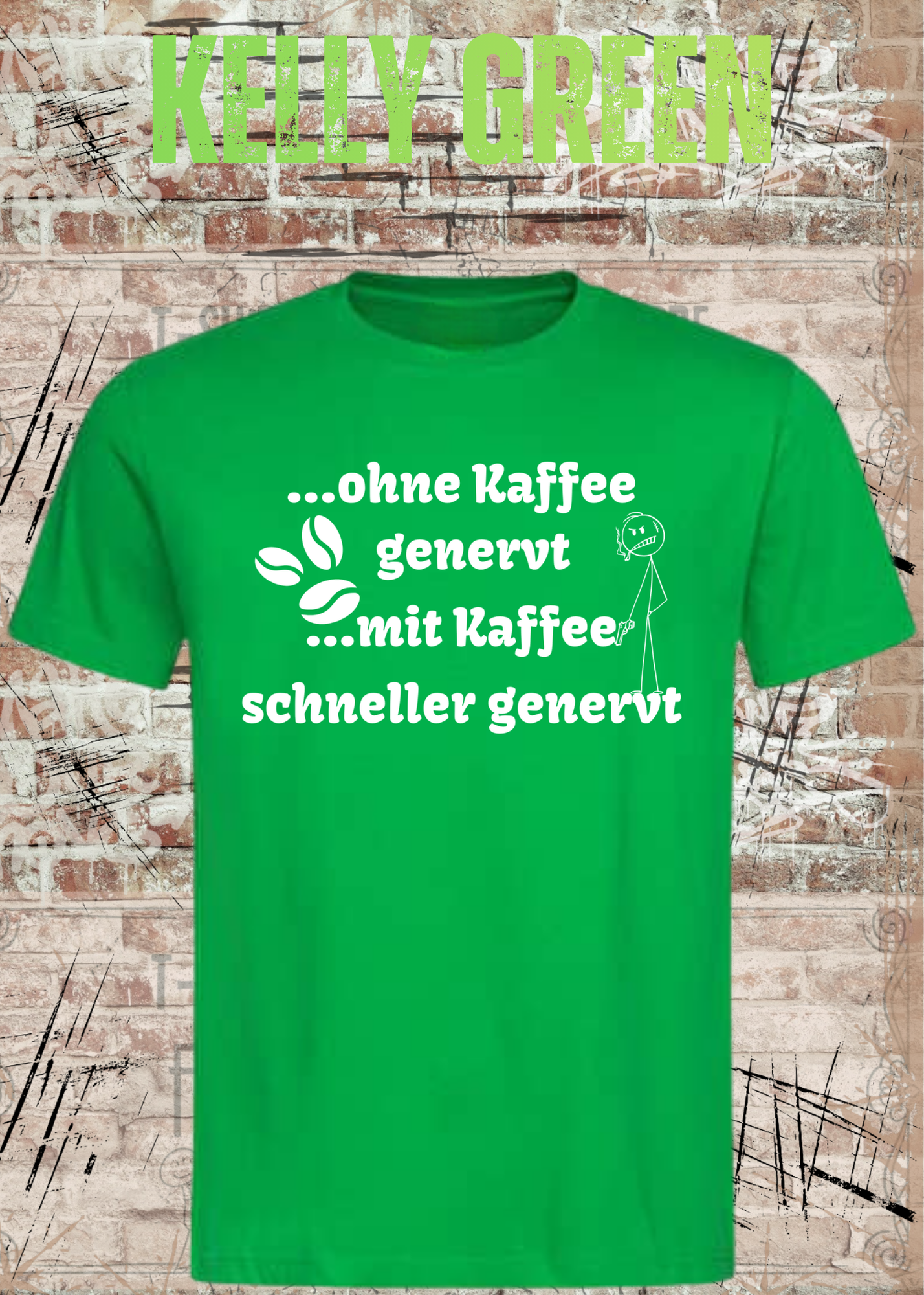 Ohne Kaffee genervt T-Shirt – Lustiges Kaffee Shirt