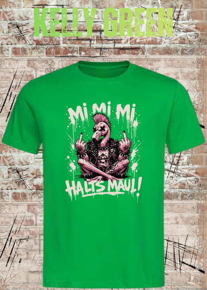 Motz-Flamingo Fred T-Shirt – Mi Mi Mi Halt’s Maul Punk Shirt