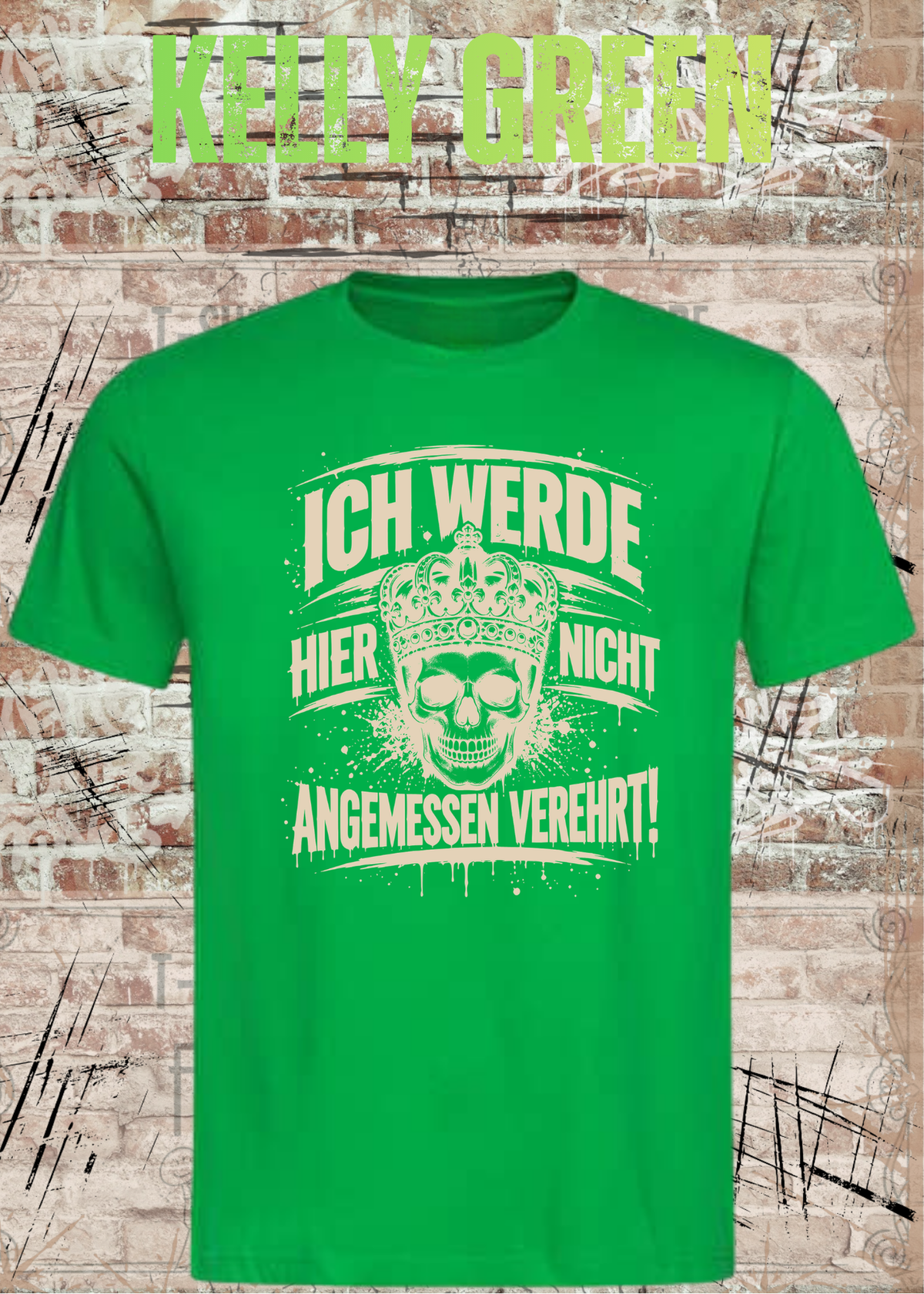 Ich werde hier nicht angemessen verehrt – Herren Skull T-Shirt | FunnyZoom