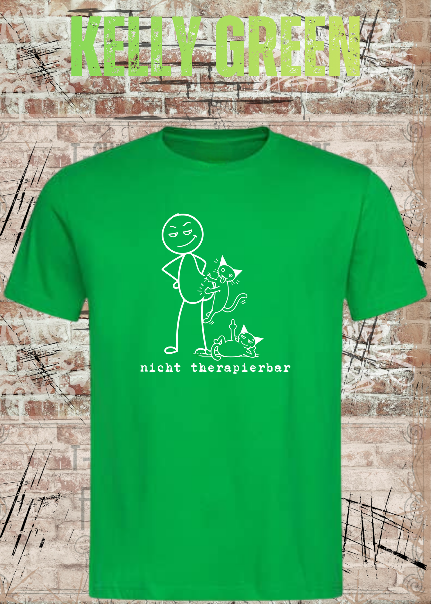 Nicht Therapierbar Katzen Shirt – Lustiges Unisex Humor T-Shirt
