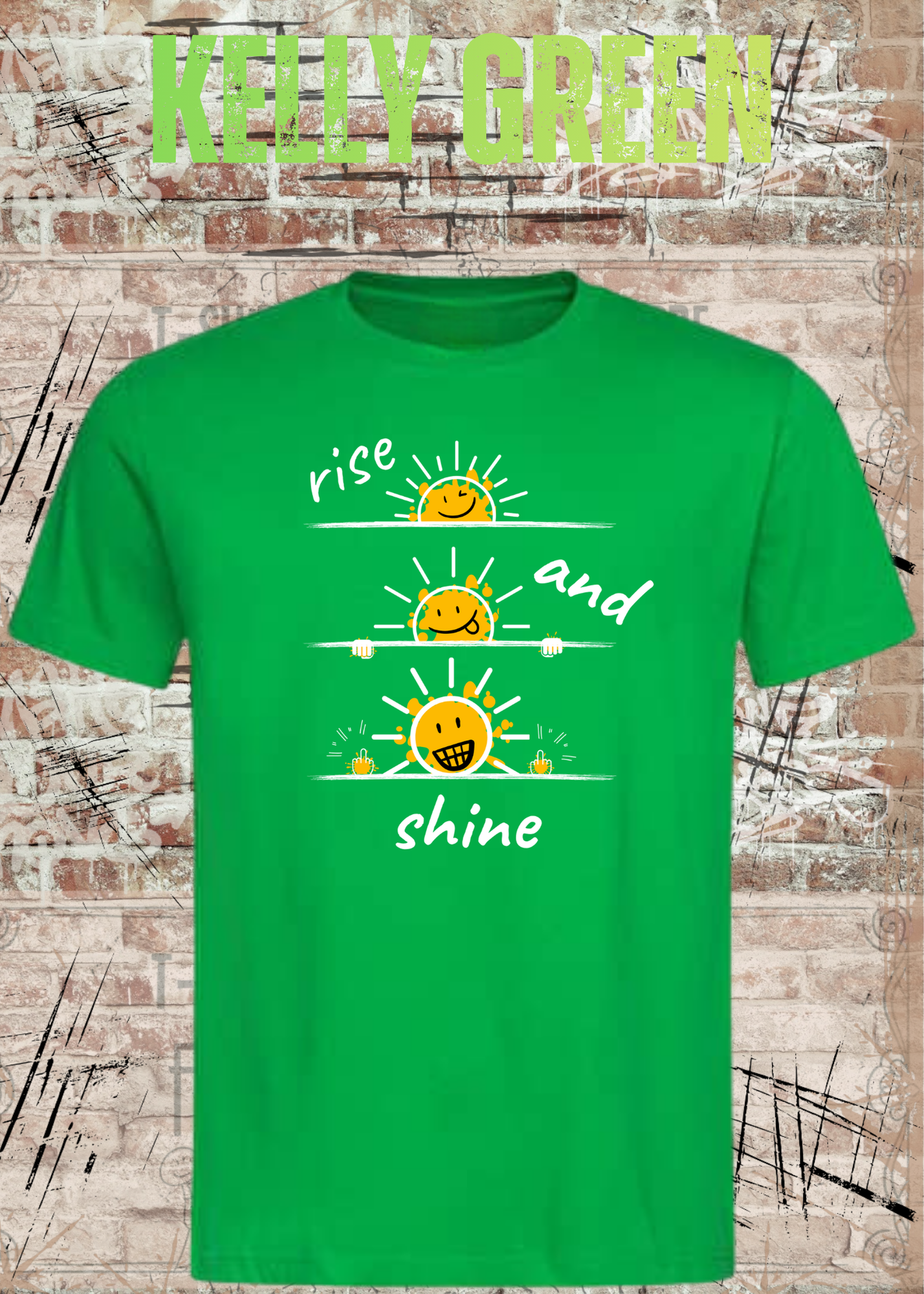 Rise and Shine T-Shirt | Lustiges Smiley Shirt | Motivation & Humor | Unisex
