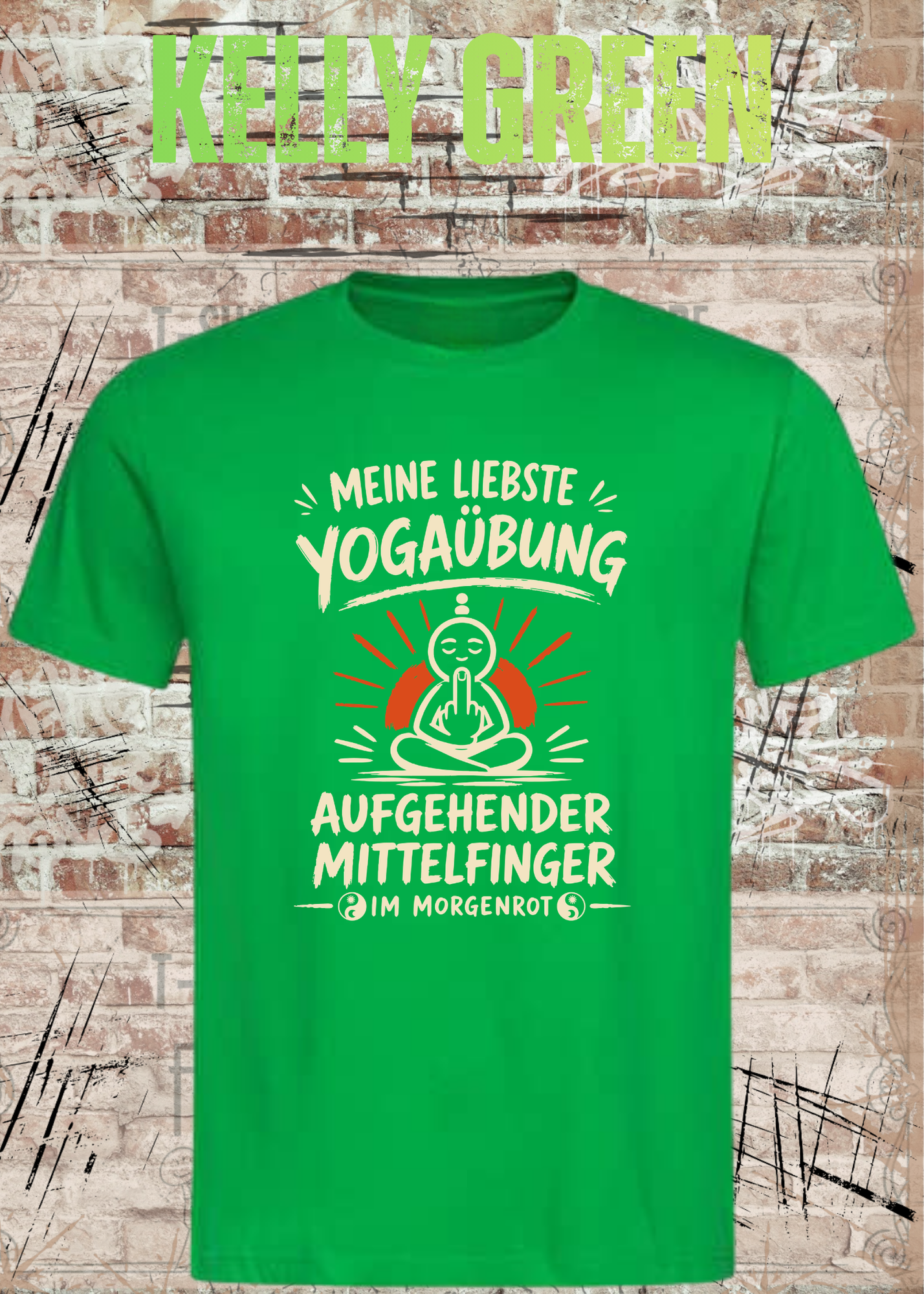 Meine liebste Yogaübung – Aufgehender Mittelfinger | Unisex T-Shirt