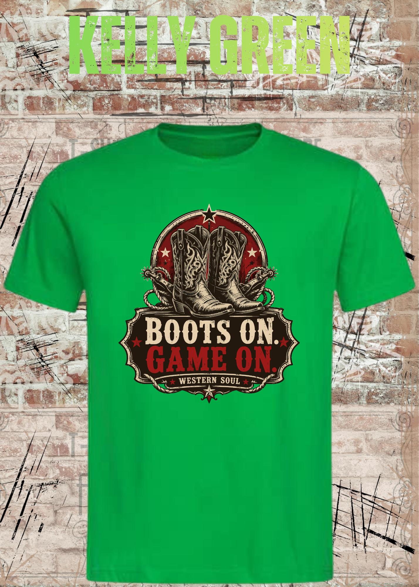 Boots On – Game On | Western Soul Unisex T-Shirt