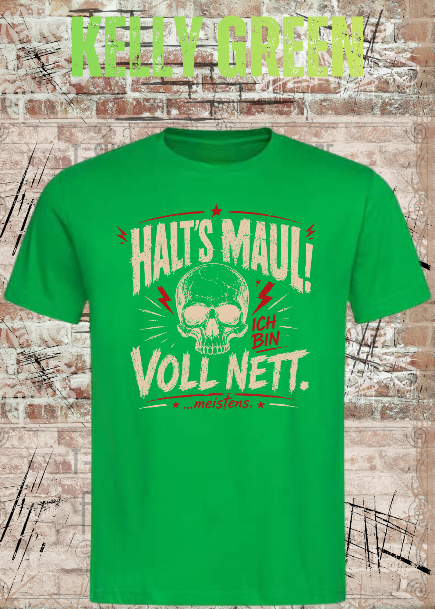 Halt's Maul! Ich bin voll nett... meistens. – Lustiges Vintage Unisex T-Shirt