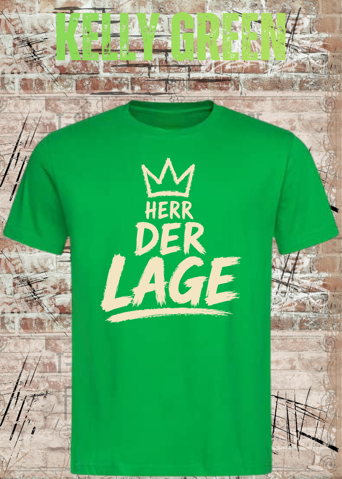 Herr der Lage – Lustiges Herren T-Shirt mit Krone