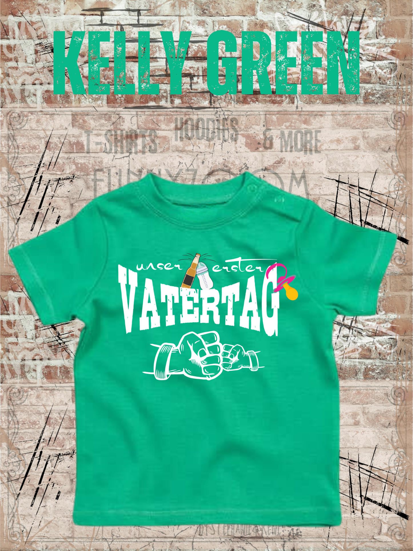 Baby Maedchen T-Shirt Unser erster Vatertag Suesse Geschenkidee Papa Witziges Baby Shirt