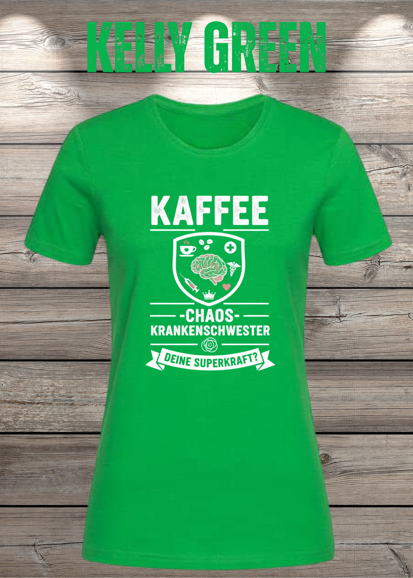 Krankenschwester T-Shirt - Kaffee Chaos Superkraft - Lustiges Geschenk