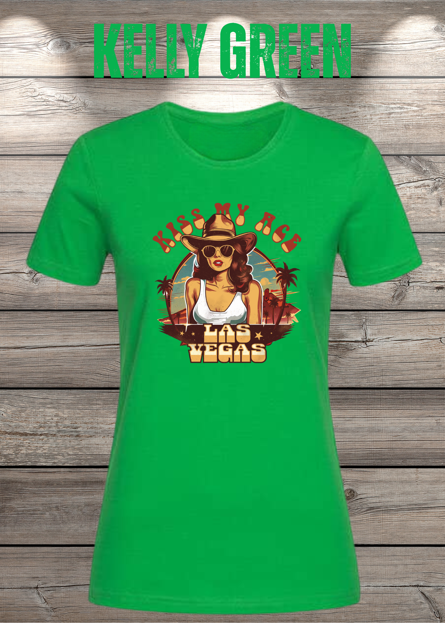 Kiss my Ace - Las Vegas Damen T-Shirt mit Spruch