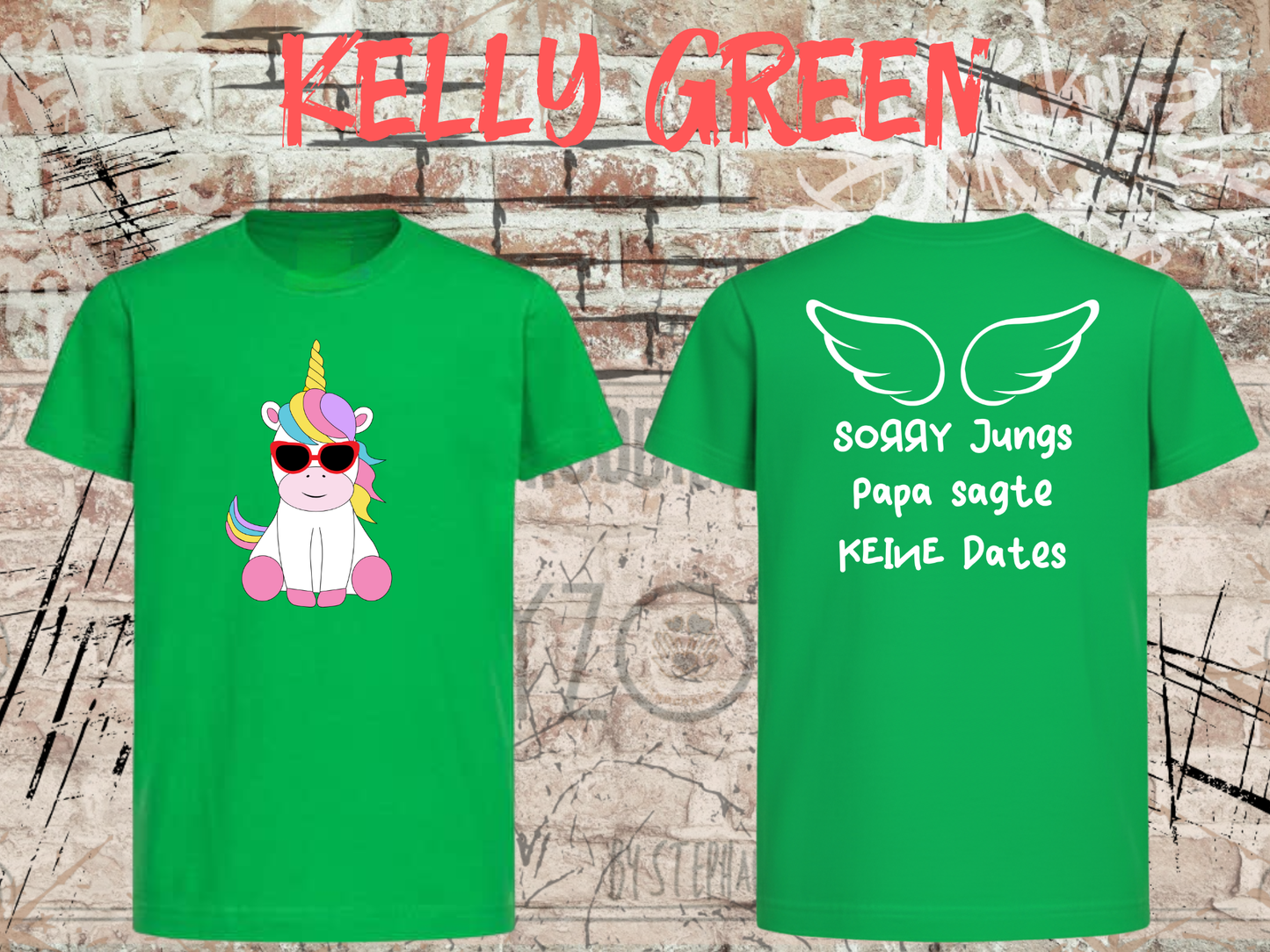 Kinder T-Shirt Sorry Jungs Papa sagte keine Dates Lustiges T-Shirt Geschenkidee Witziges T-Shirt mit Spruch in vielen Farben