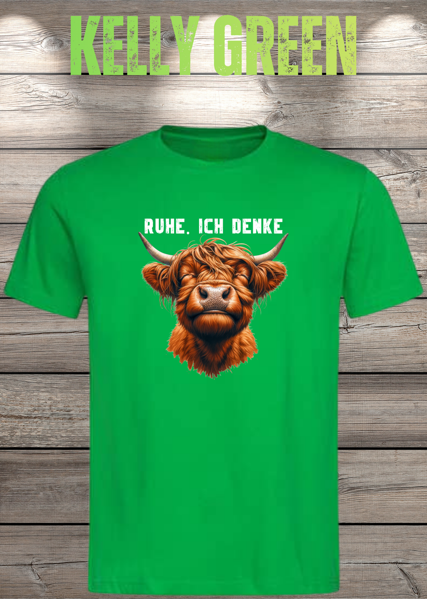 Highland Kuh Unisex T-Shirt - Ruhe! Ich denke...