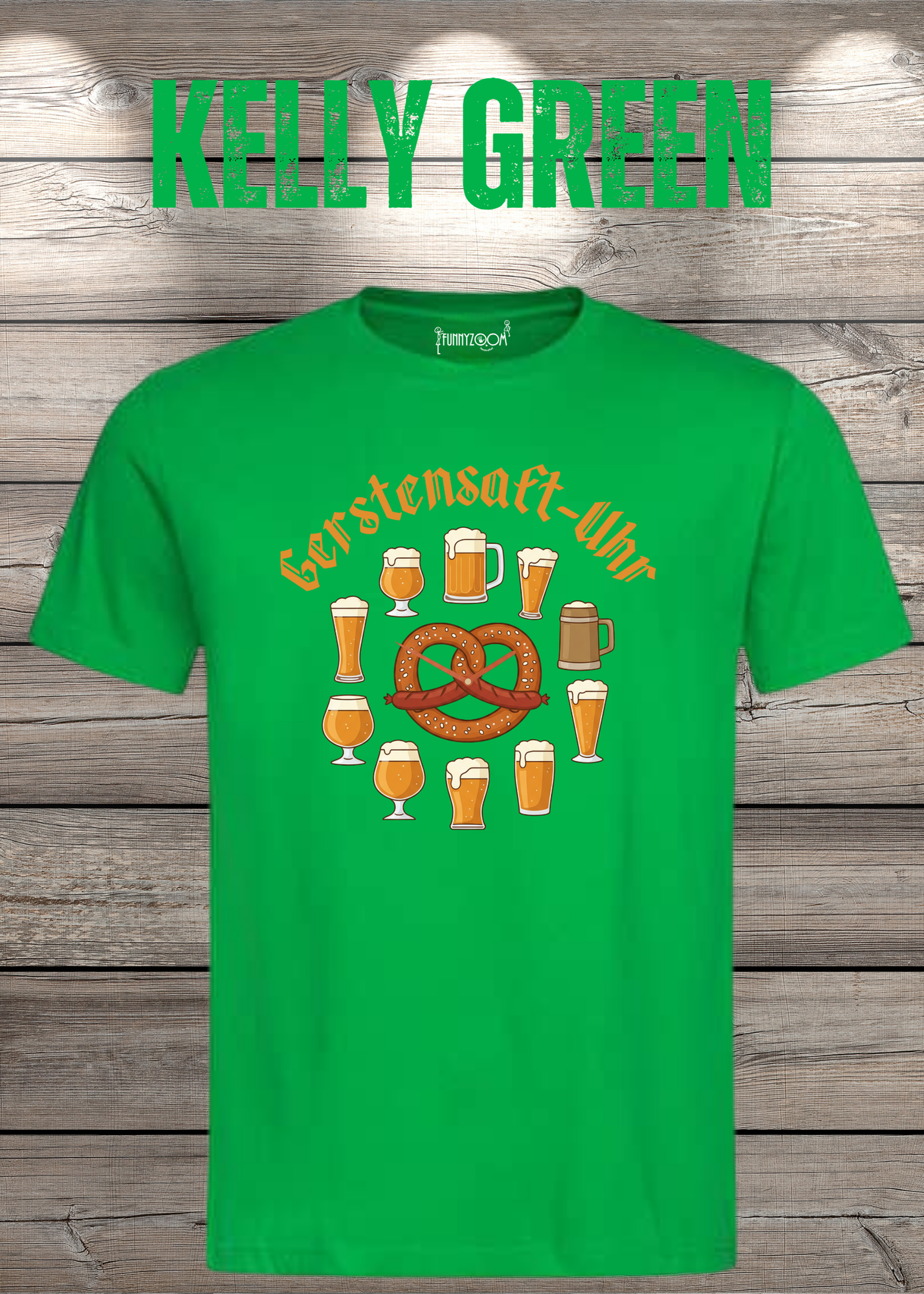 T-Shirt Gerstensaft Uhr Bieruhr Geschenkidee T-Shirt Freizeit T-Shirt Unisex in vielen Farben und Größen