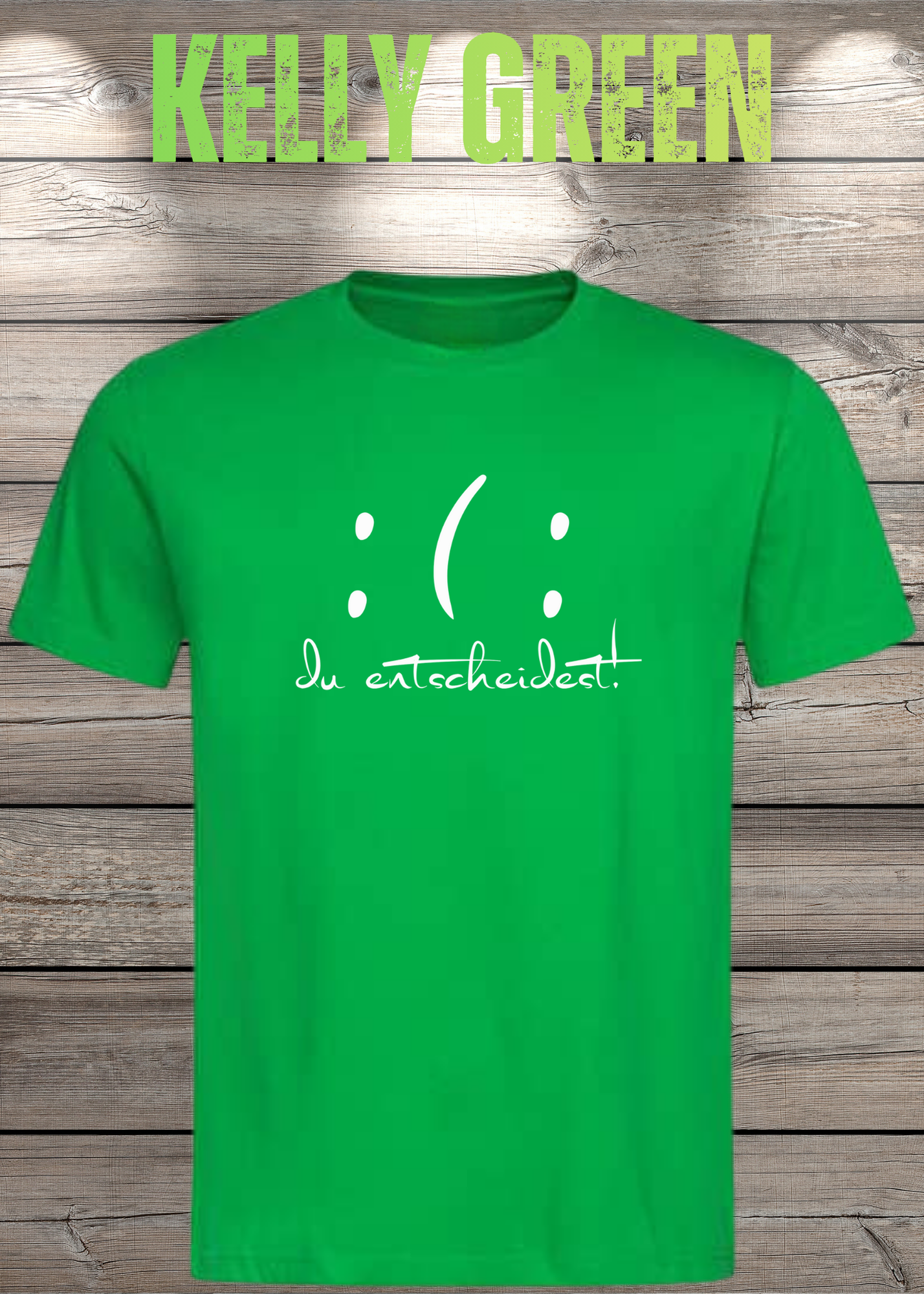 T-Shirt 'Du entscheidest' - Witziges Spruch-Shirt mit gutem & bösem Smiley