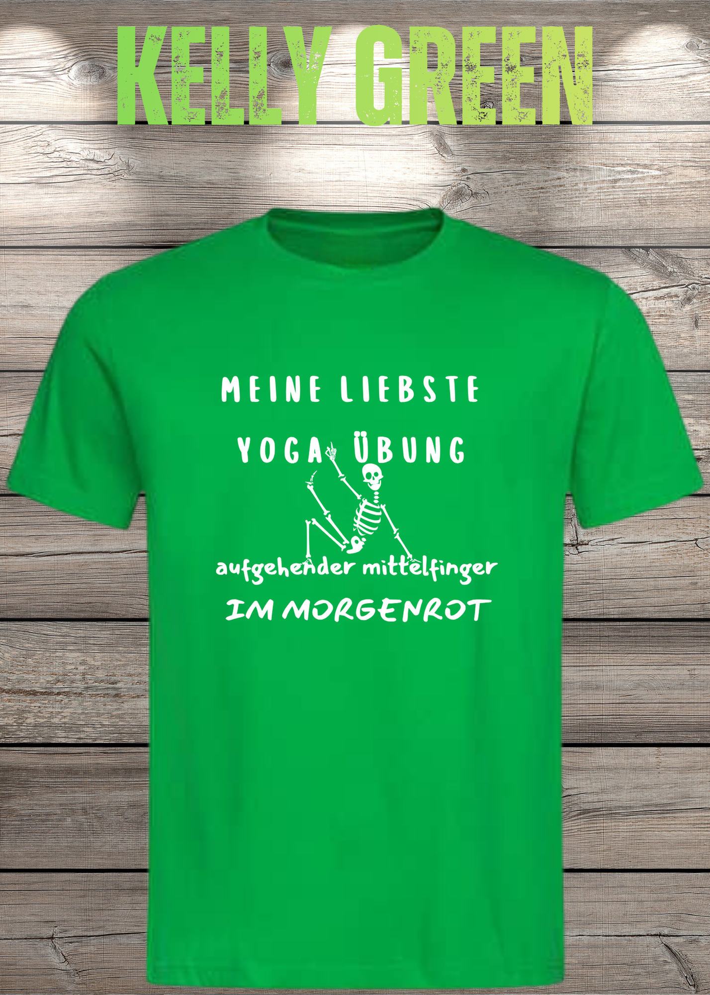Meine liebste Yoga Übung: Aufgehender Mittelfinger im Morgenrot - Witziges T-Shirt Unisex