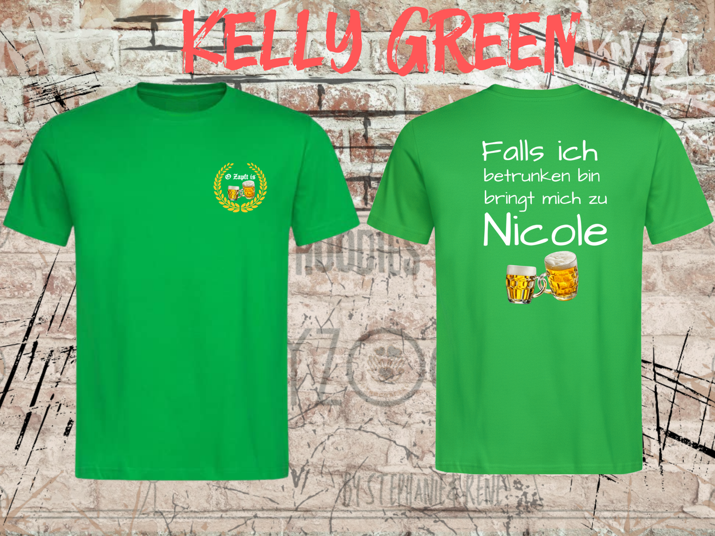 Personalisiertes Partner T-Shirt – Falls ich betrunken bin bringt mich zu (Name) – Lustiges Geschenk für Paare