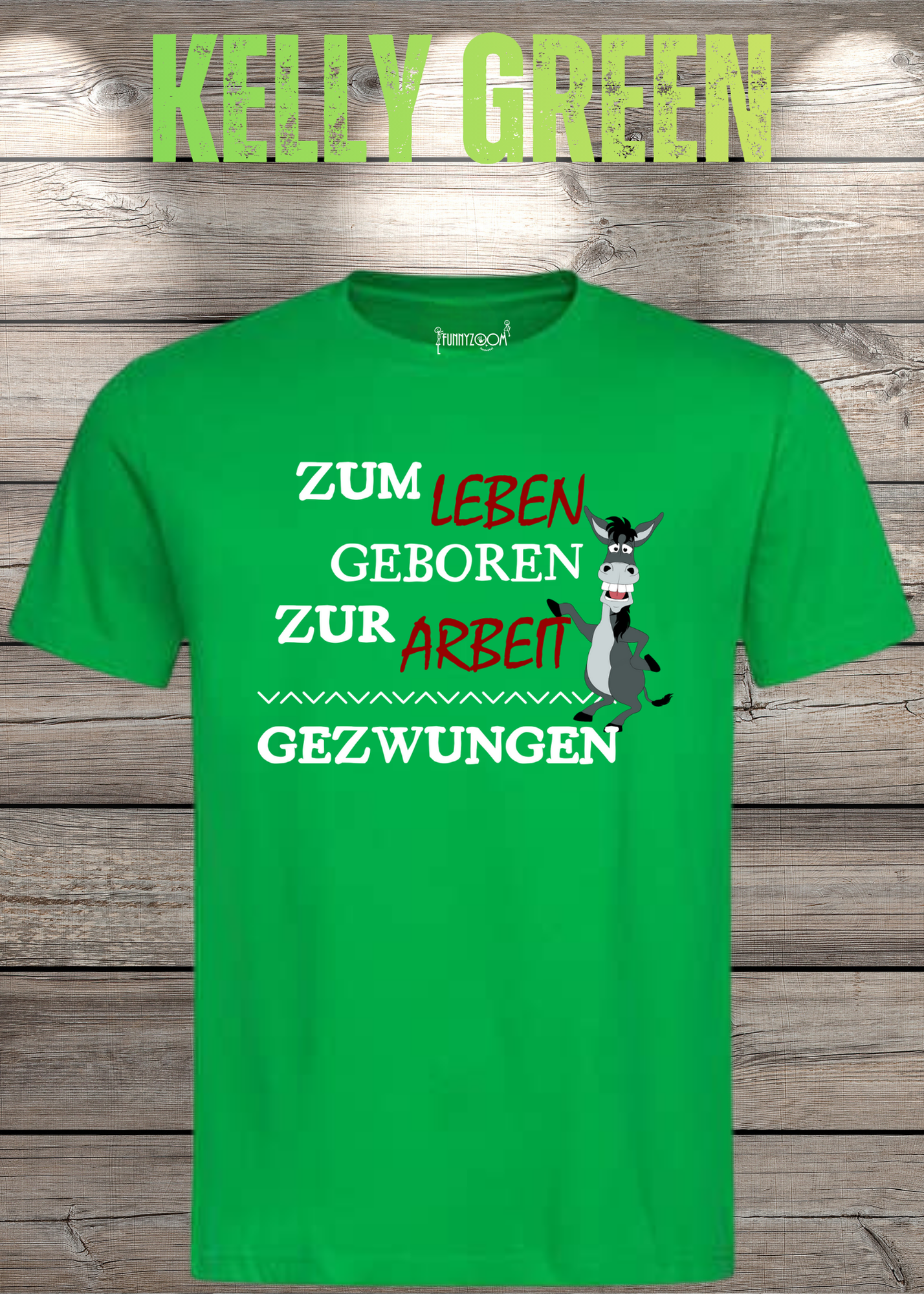 T-Shirt 'Zum Leben geboren zur Arbeit gezwungen' - Witziges Geschenk Unisex