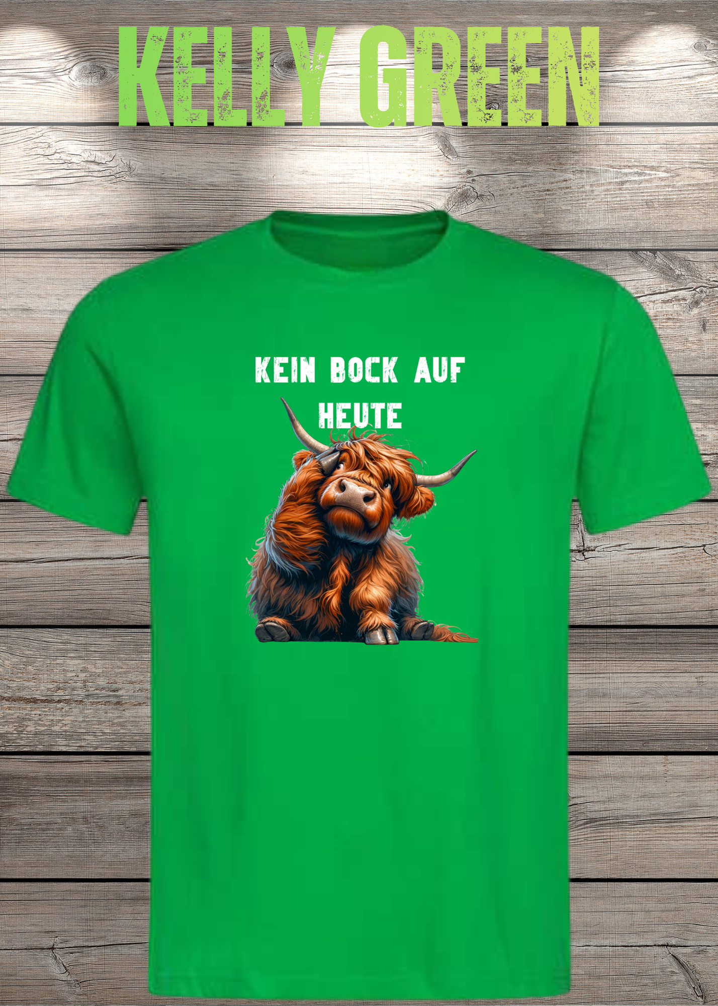 Highland Kuh Unisex T-Shirt Kein Bock auf heute - Montags-Mood