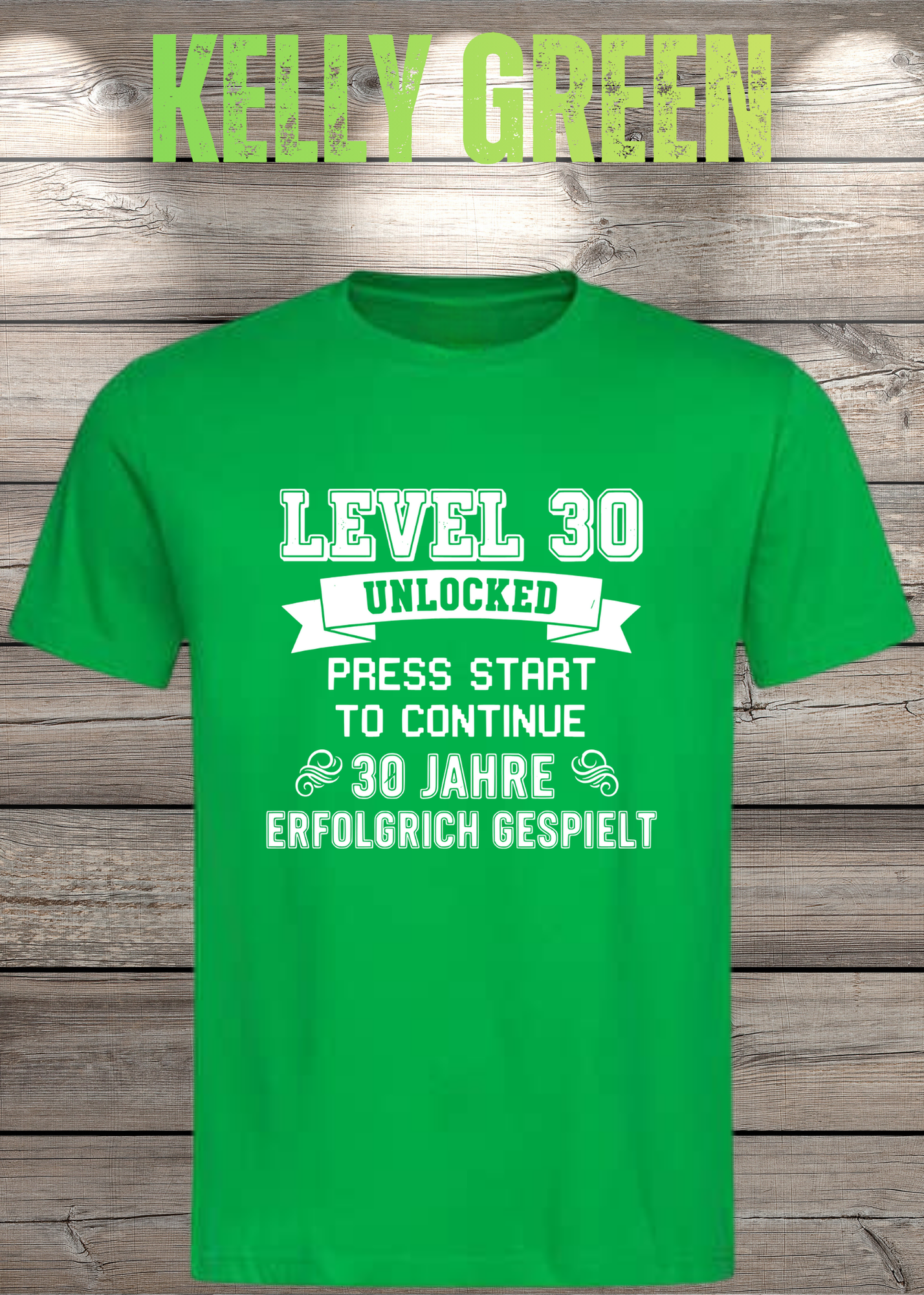 T-Shirt Unisex 'Level 30' - 30er Geburtstag Gamer-Shirt für Levelaufsteiger