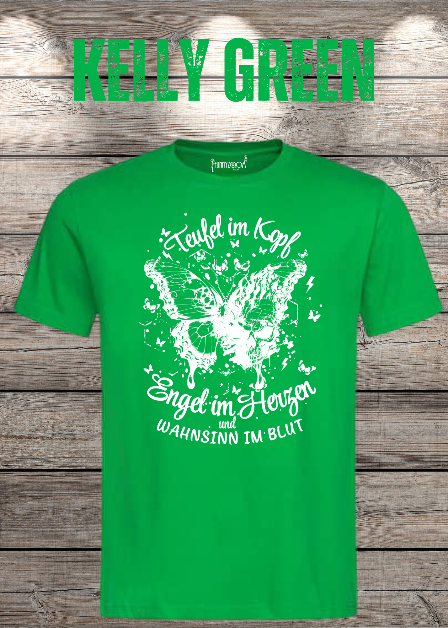 T-Shirt Teufel im Kopf Engel im Herzen Witziges T-Shirt mit Spruch Geschenkidee Unisex