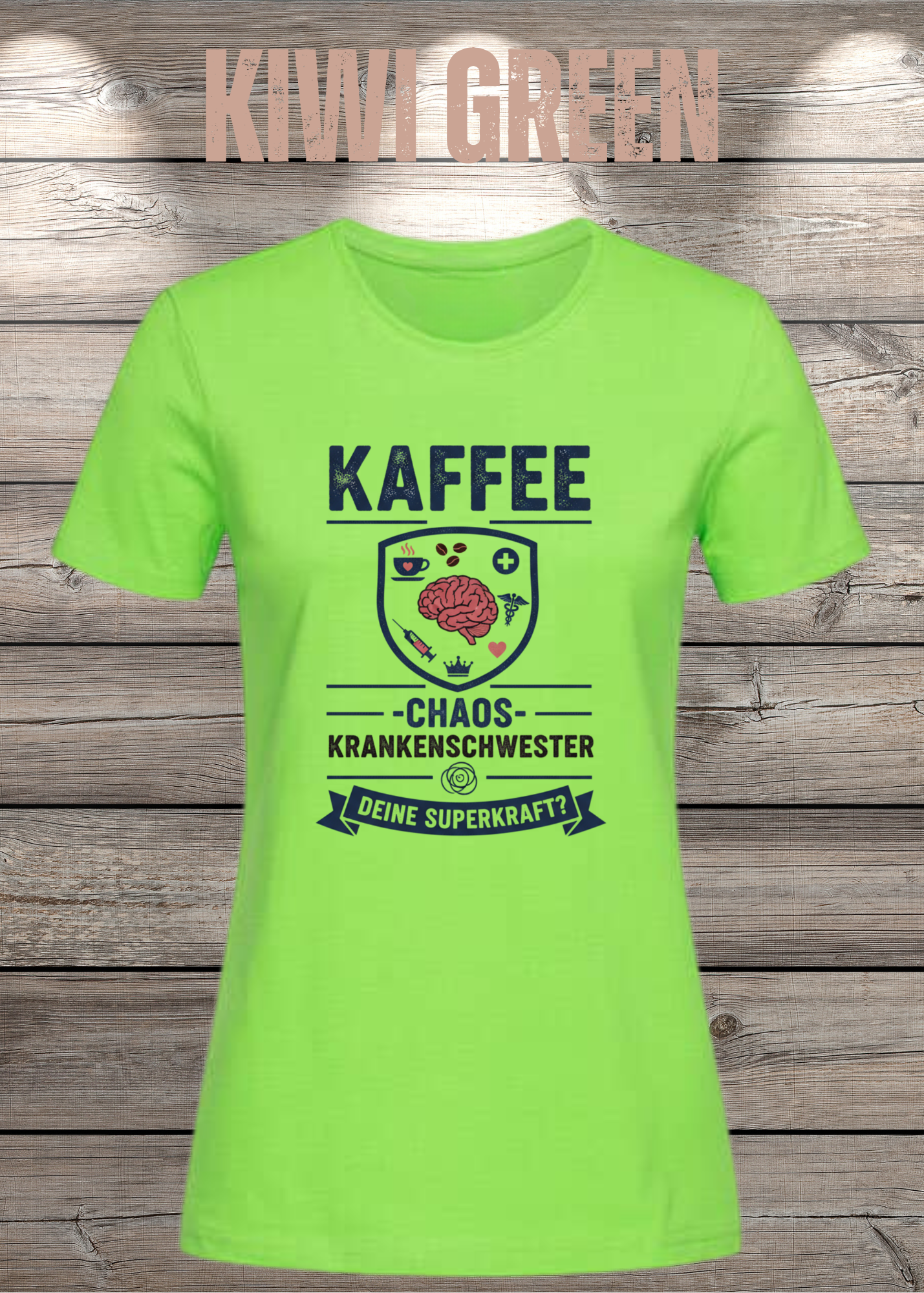 Krankenschwester T-Shirt - Kaffee Chaos Superkraft - Lustiges Geschenk