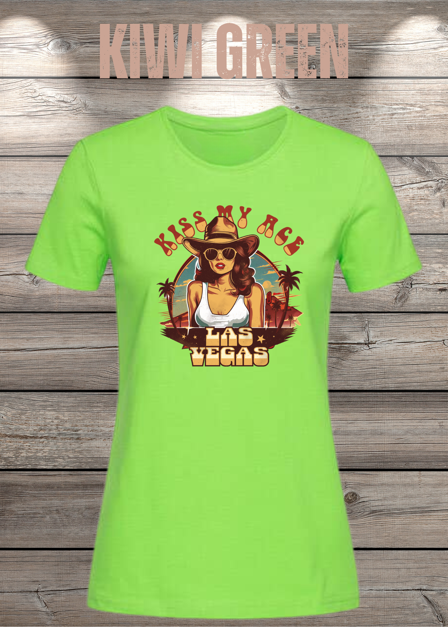 Kiss my Ace - Las Vegas Damen T-Shirt mit Spruch